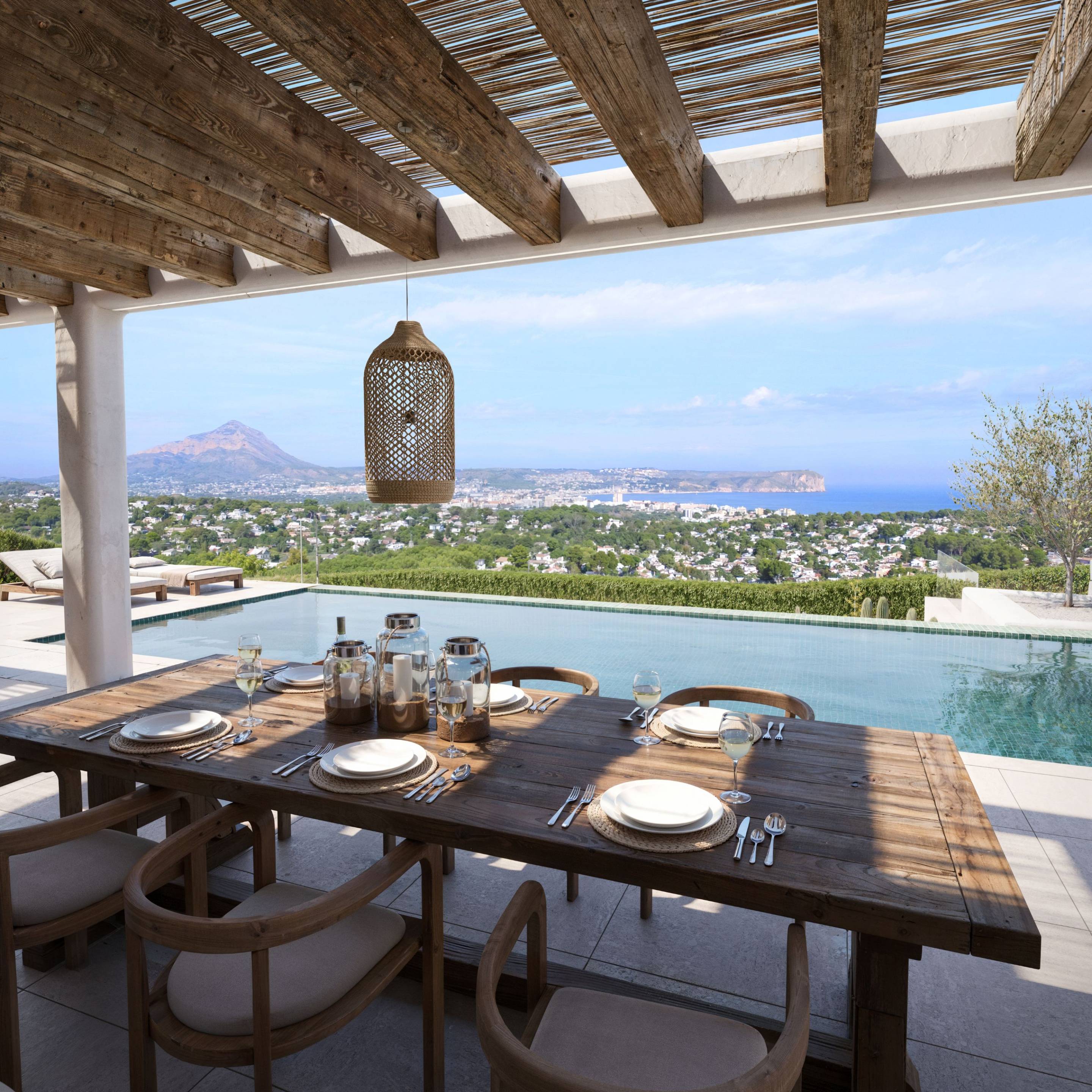 Second bedroom with built-in wardrobes in new-build villa, La Granadella, Jávea