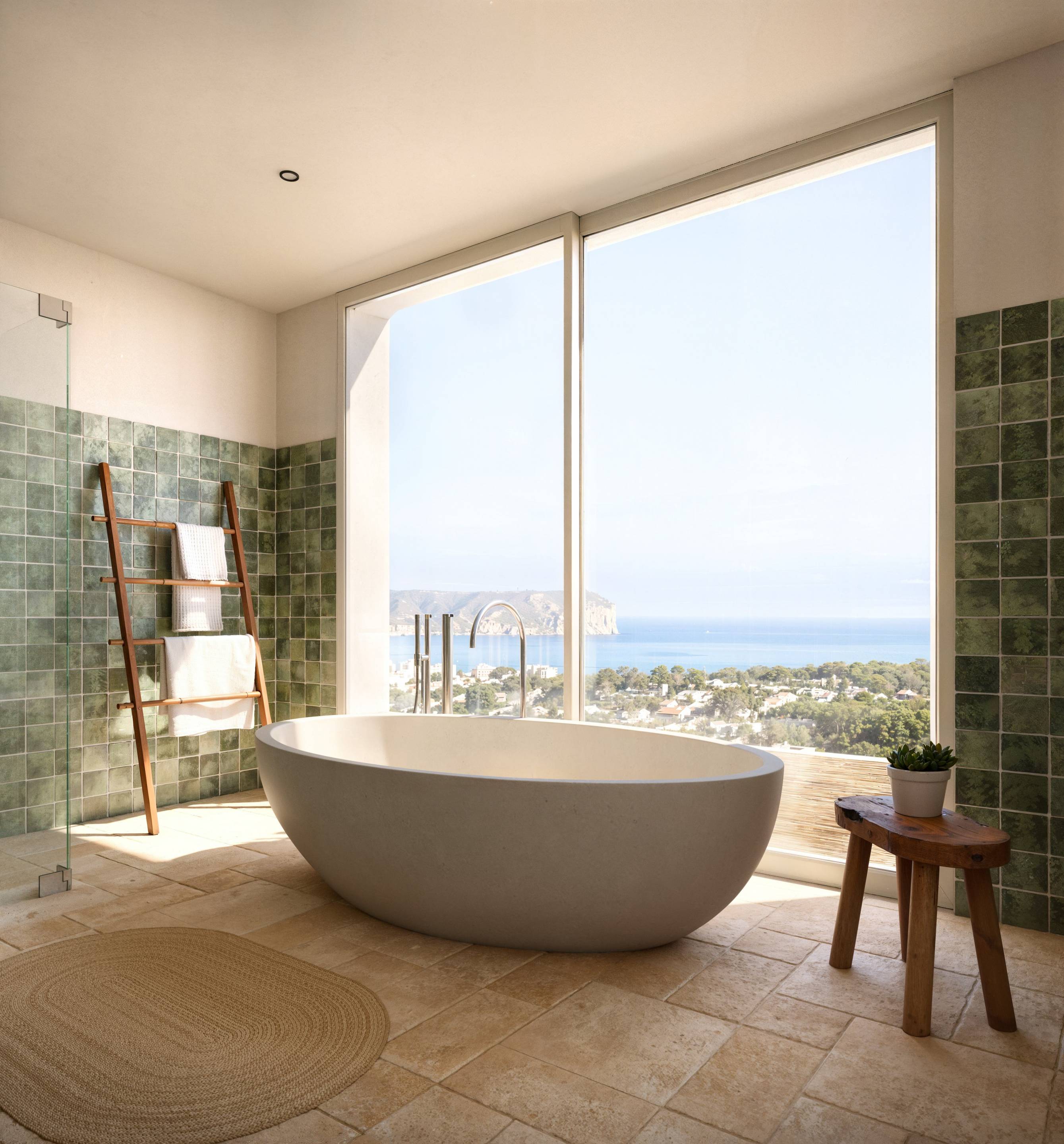 Principal bedroom with built-in wardrobes in new-build villa, La Granadella, Jávea