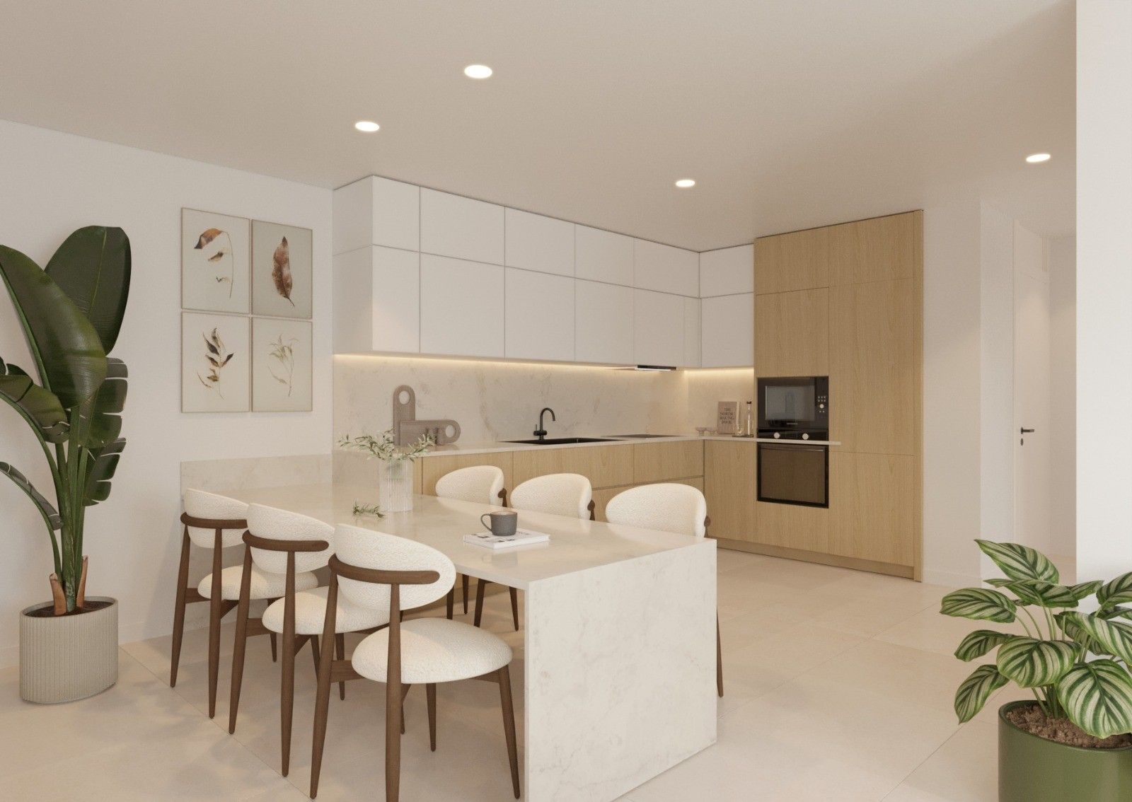 Main bedroom with built-in storage in 2-bedroom apartment, Lago Jardín, Torrevieja