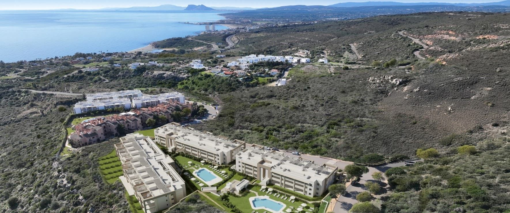 Aerial view of residential development, Bahia de las Rocas, Manilva