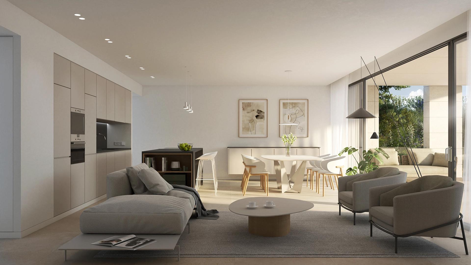 En-suite bathroom with shower enclosure in 3-bedroom new-build penthouse, Santa María, Marbella