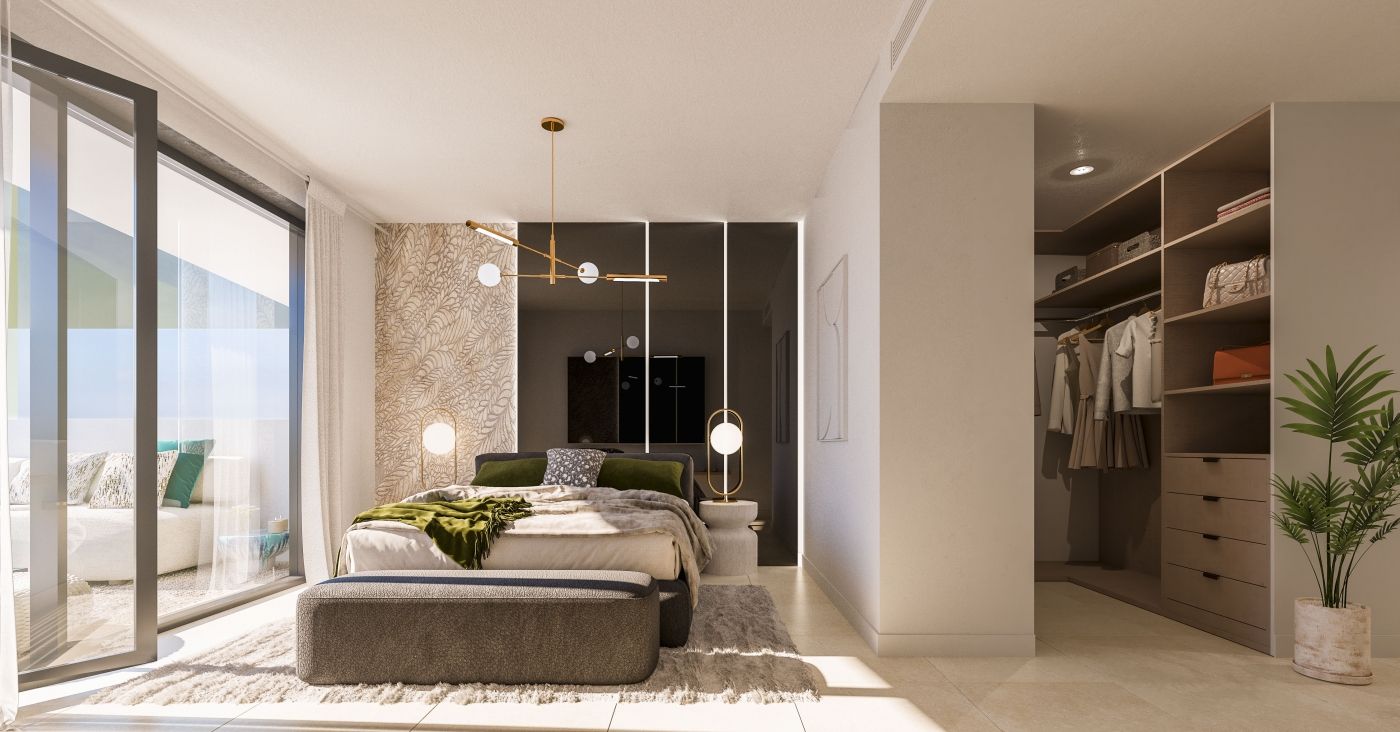 Second bedroom in 3-bedroom new-build apartment, Residencial Duquesa, Sabinillas