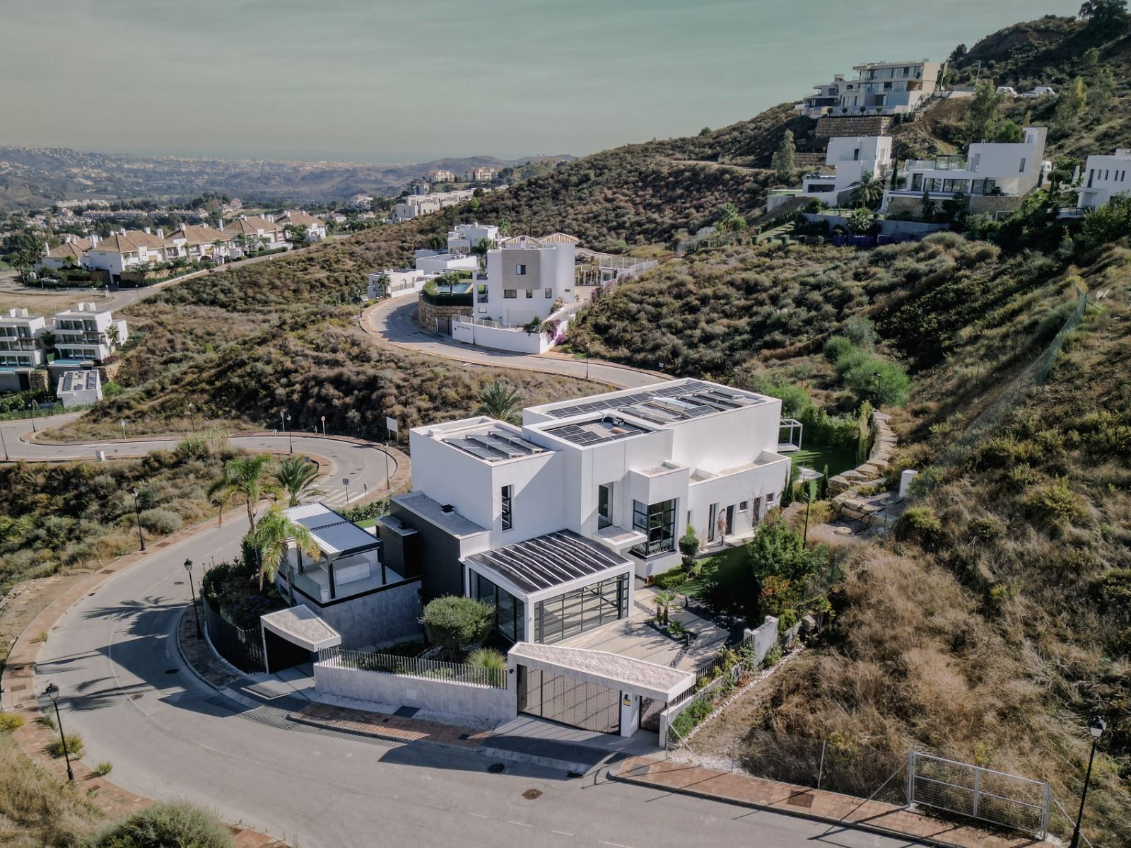 Solarium terrace with views across La Cala Golf resort, Mijas