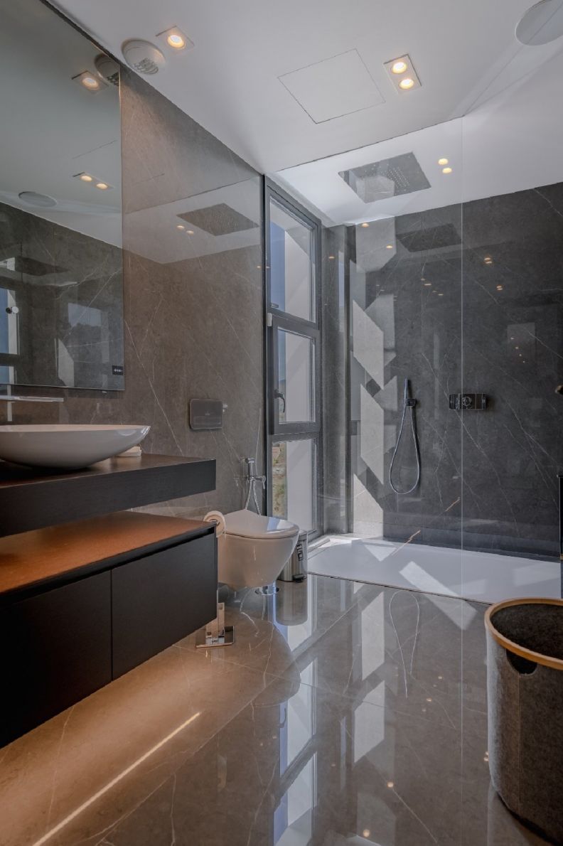 Kitchen worktop and appliance detail in new-build villa, La Cala Golf