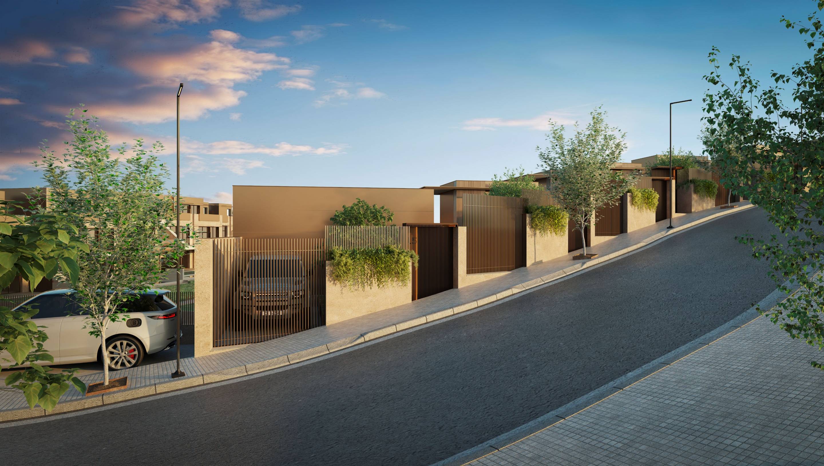 Entrance hallway and staircase in 3-bedroom new-build townhouse, Elviria, Marbella