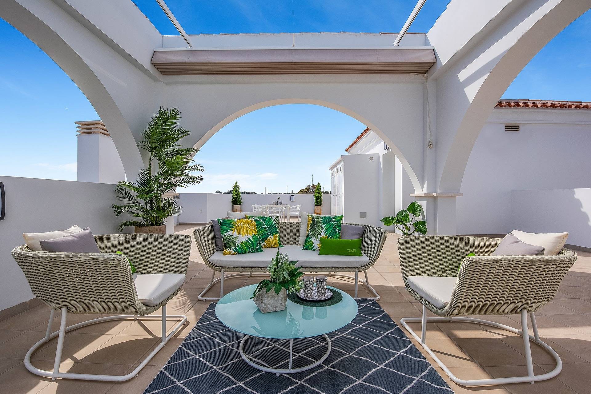 Rooftop solarium of penthouse in Doña Pepa, Rojales