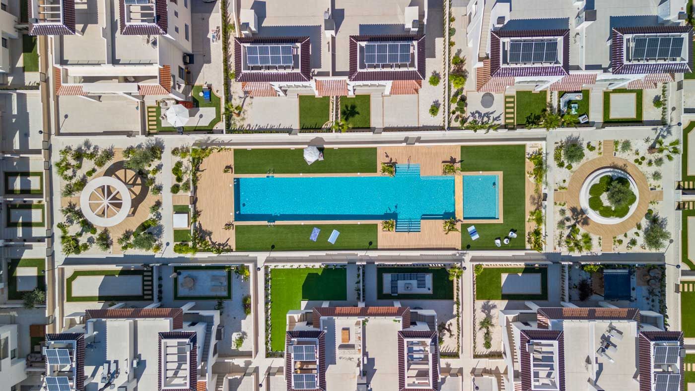 Communal pool viewed from terrace, Ciudad Quesada, Rojales