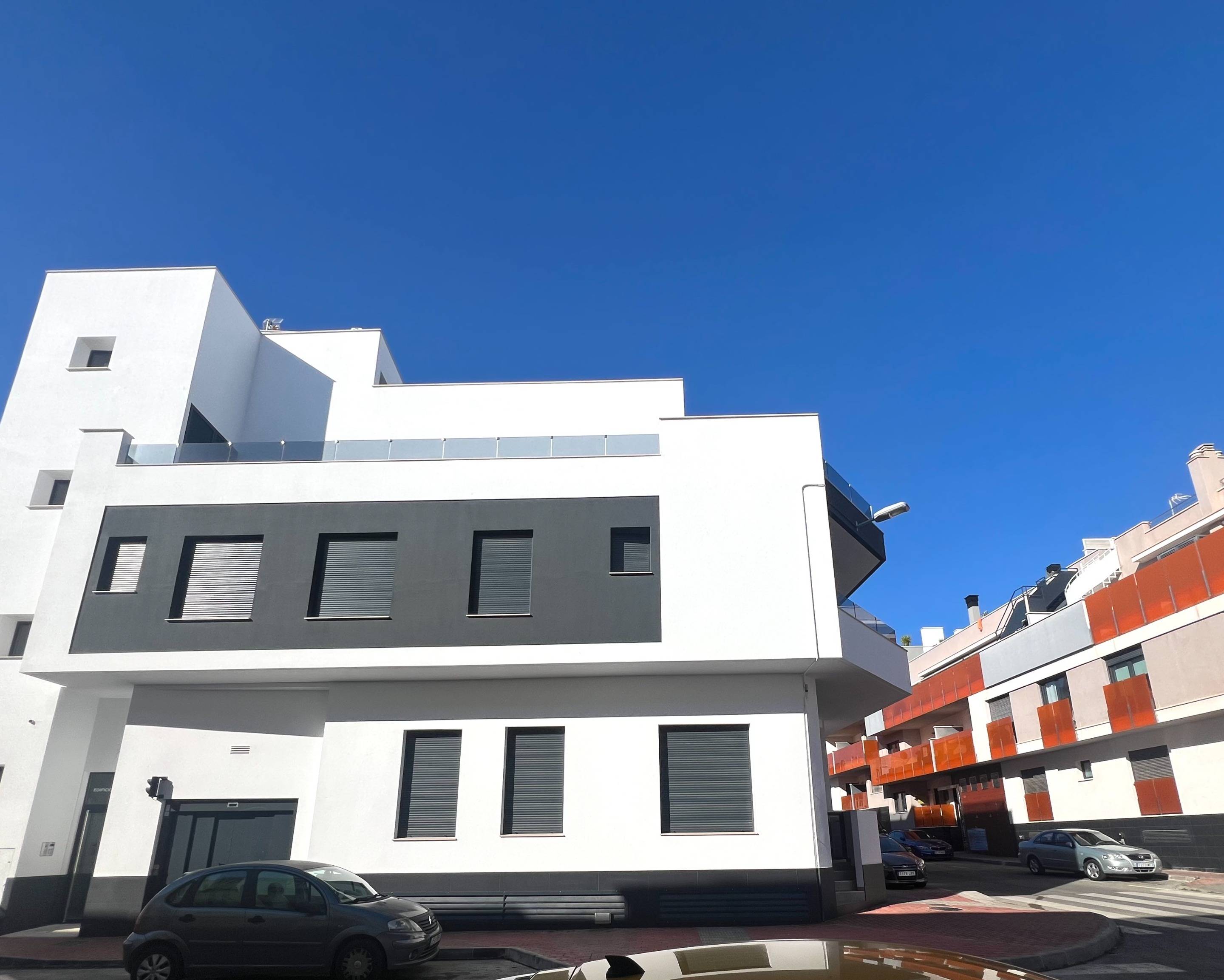 Street-level view of new-build complex, Centro, Torrevieja