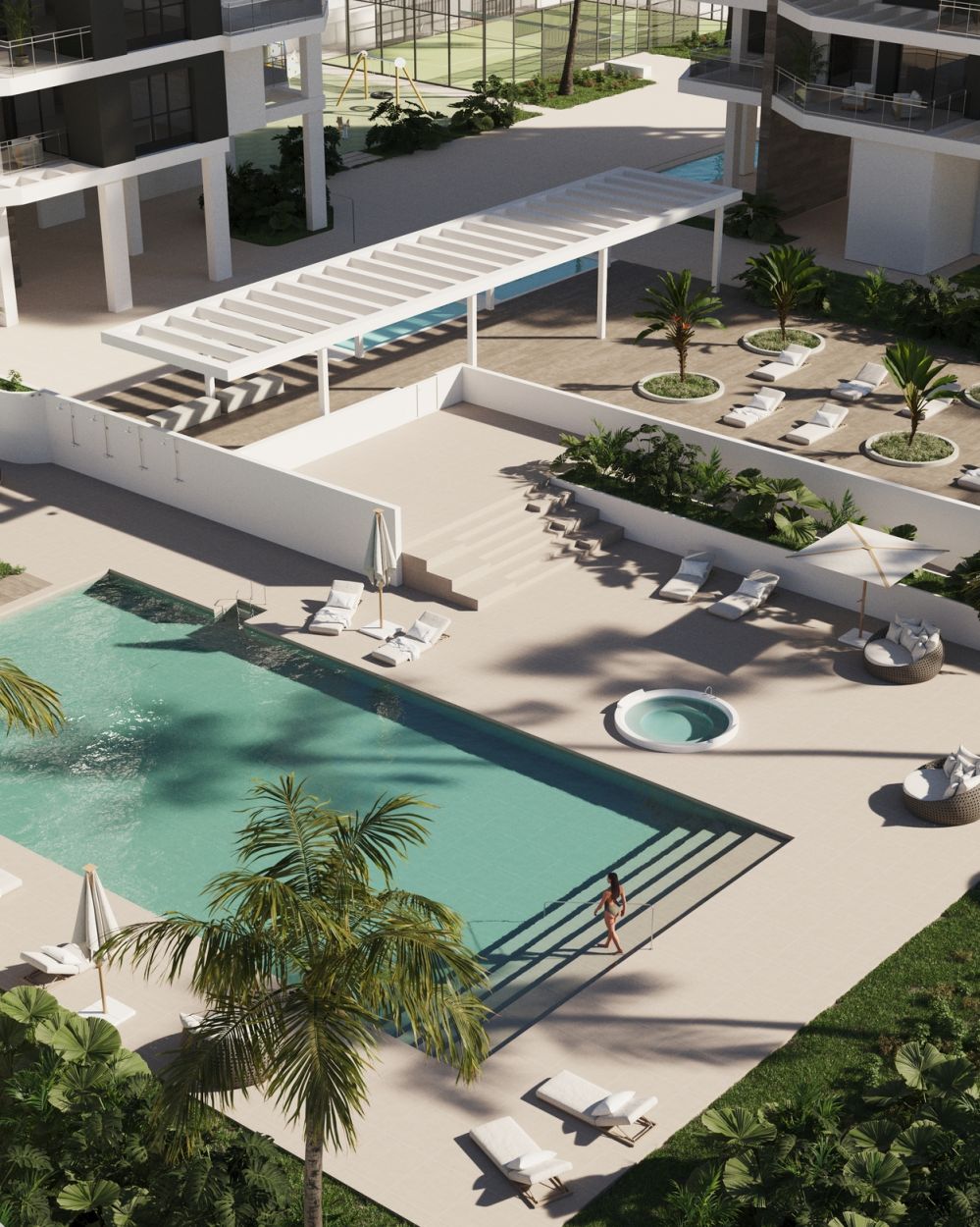 Living area in 3-bedroom new-build apartment, Playa Arenal-Bol, Calpe