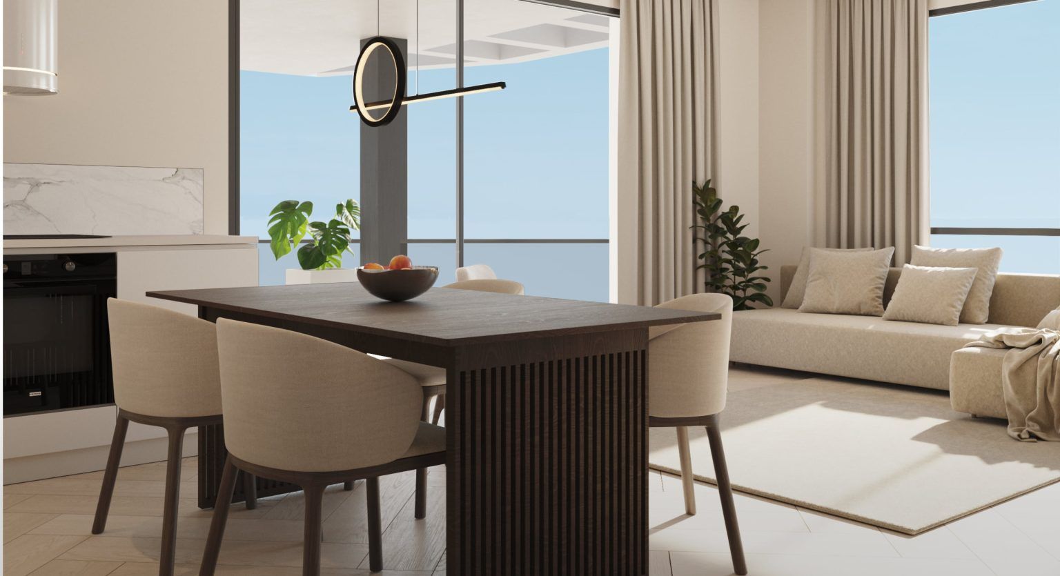 Terrace with coastal views in new-build apartment, Playa Arenal-Bol, Calpe