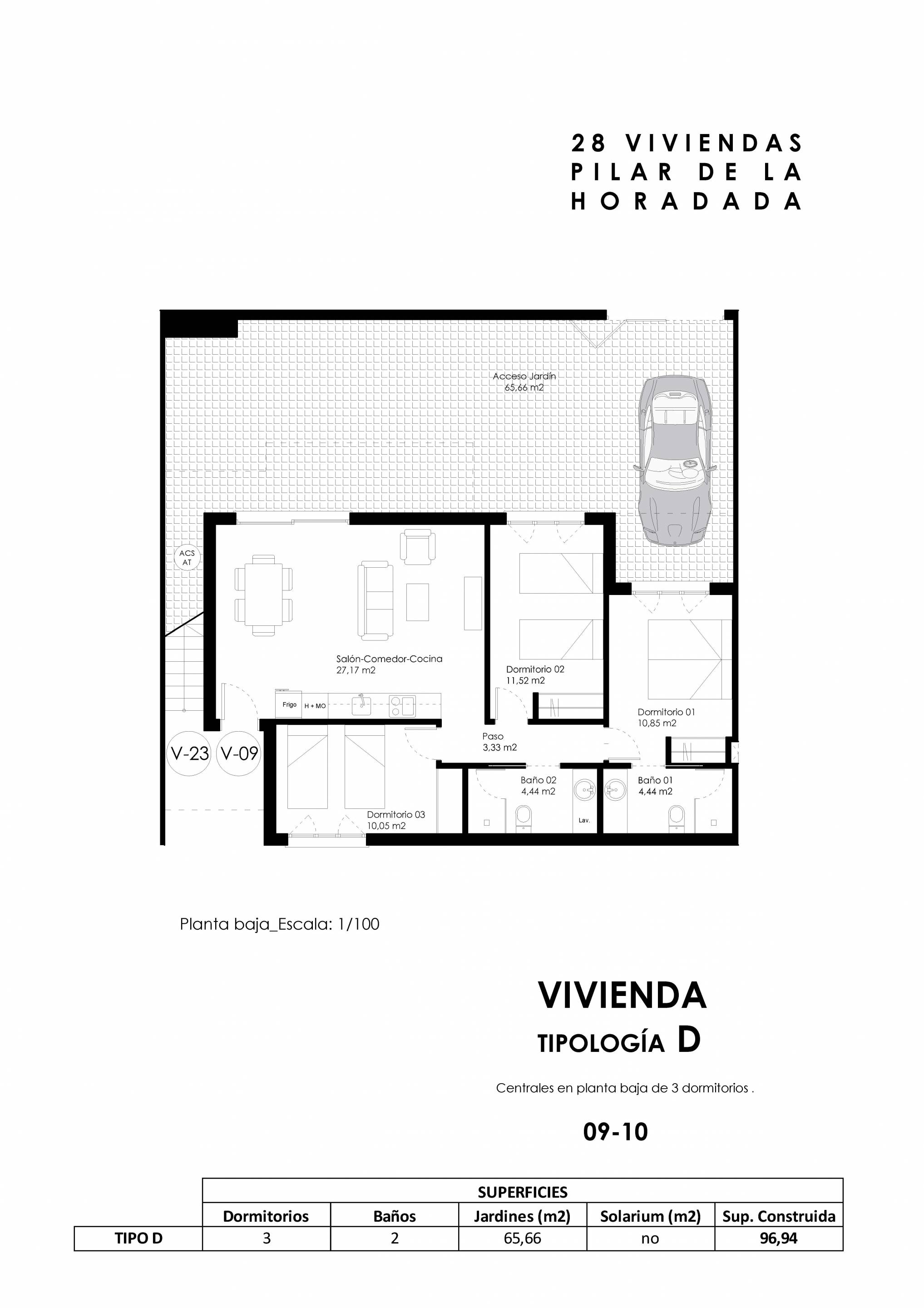 Overview of bungalow rooflines, new-build development, Las Higuericas