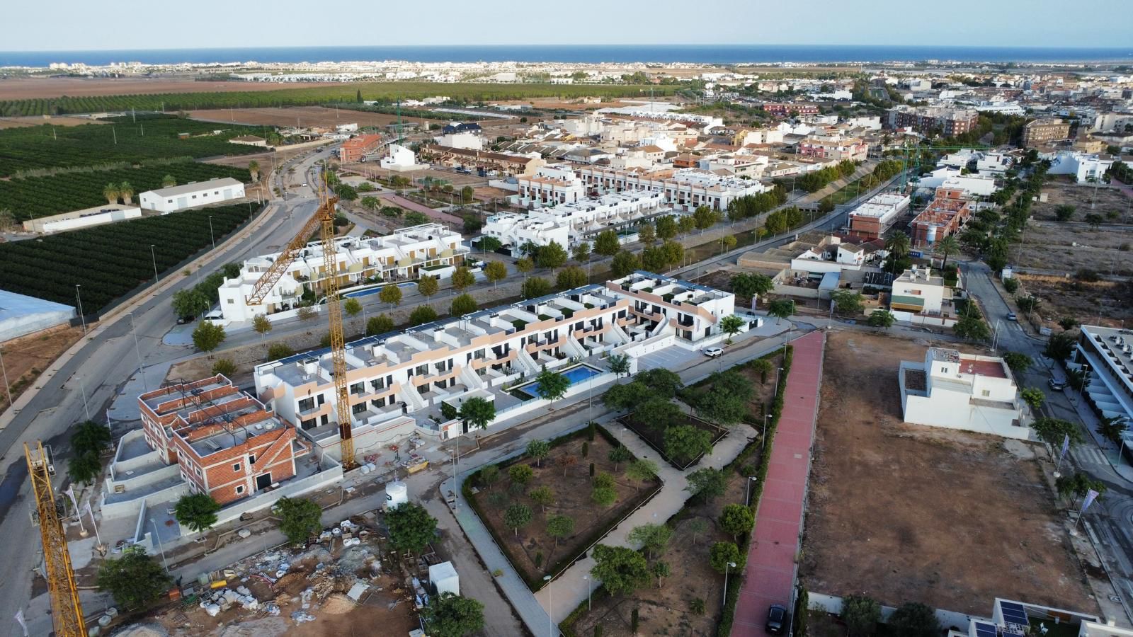 Aerial or elevated view of Las Higuericas development, Pilar De La Horadada