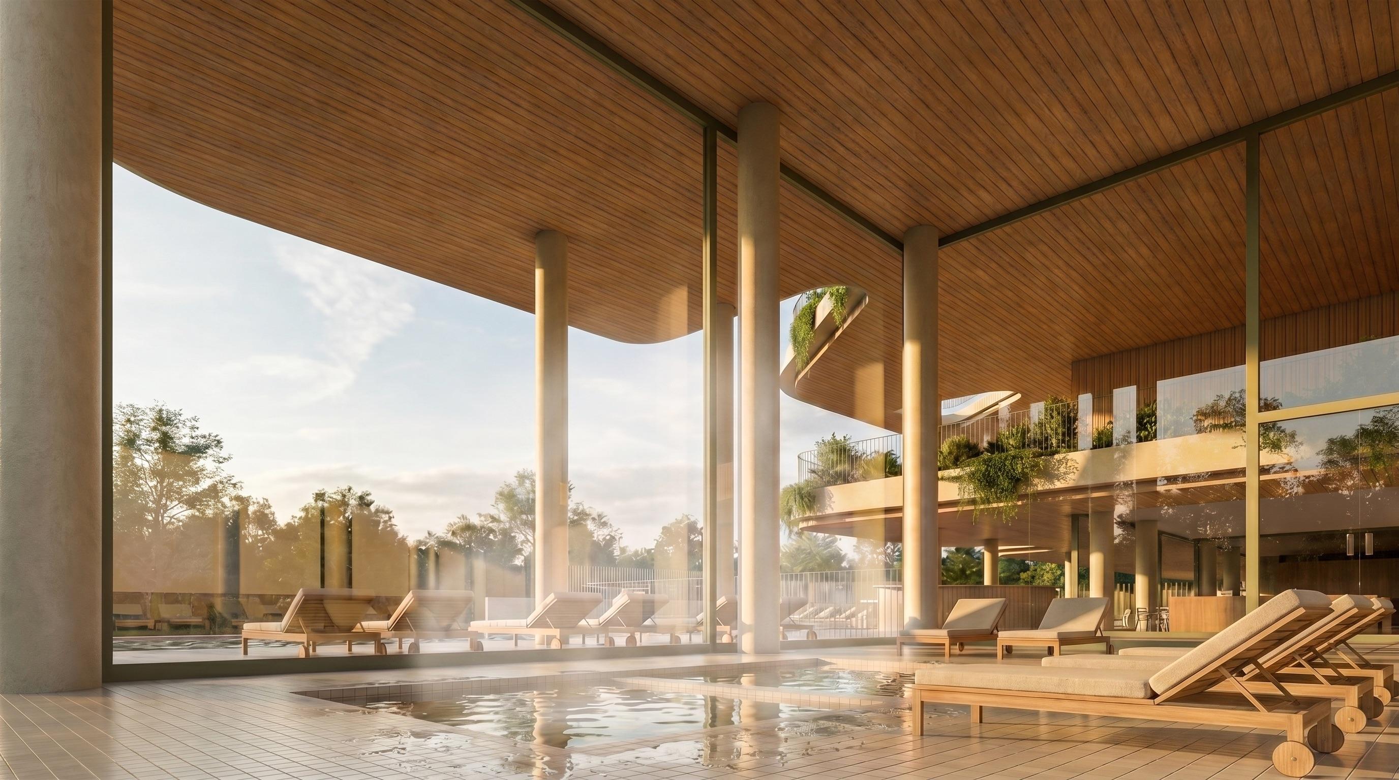 Open-plan living and dining area with wooden flooring in 3-bedroom penthouse, La Calerita