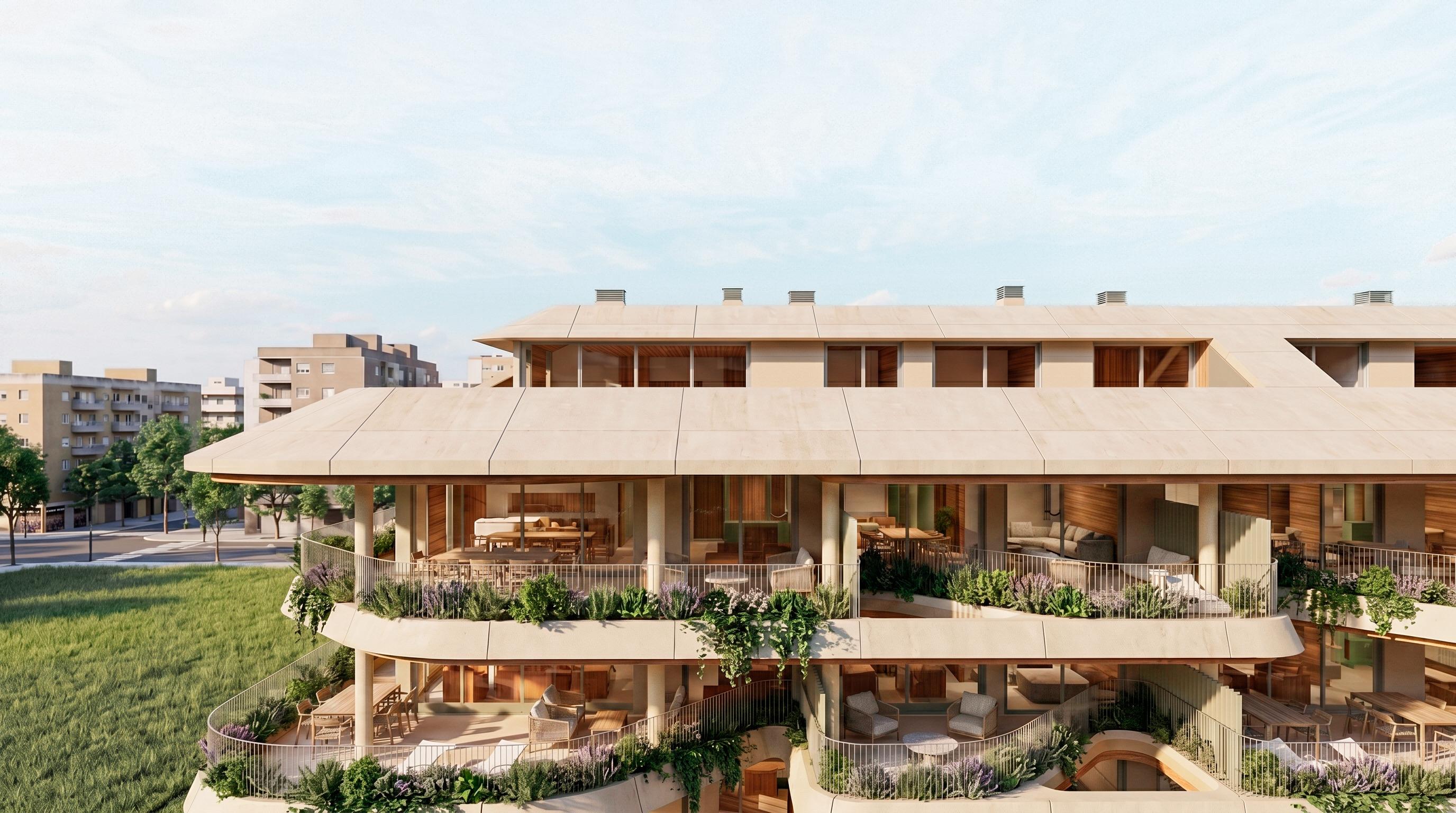 Communal entrance lobby of the La Calerita development, Fuengirola