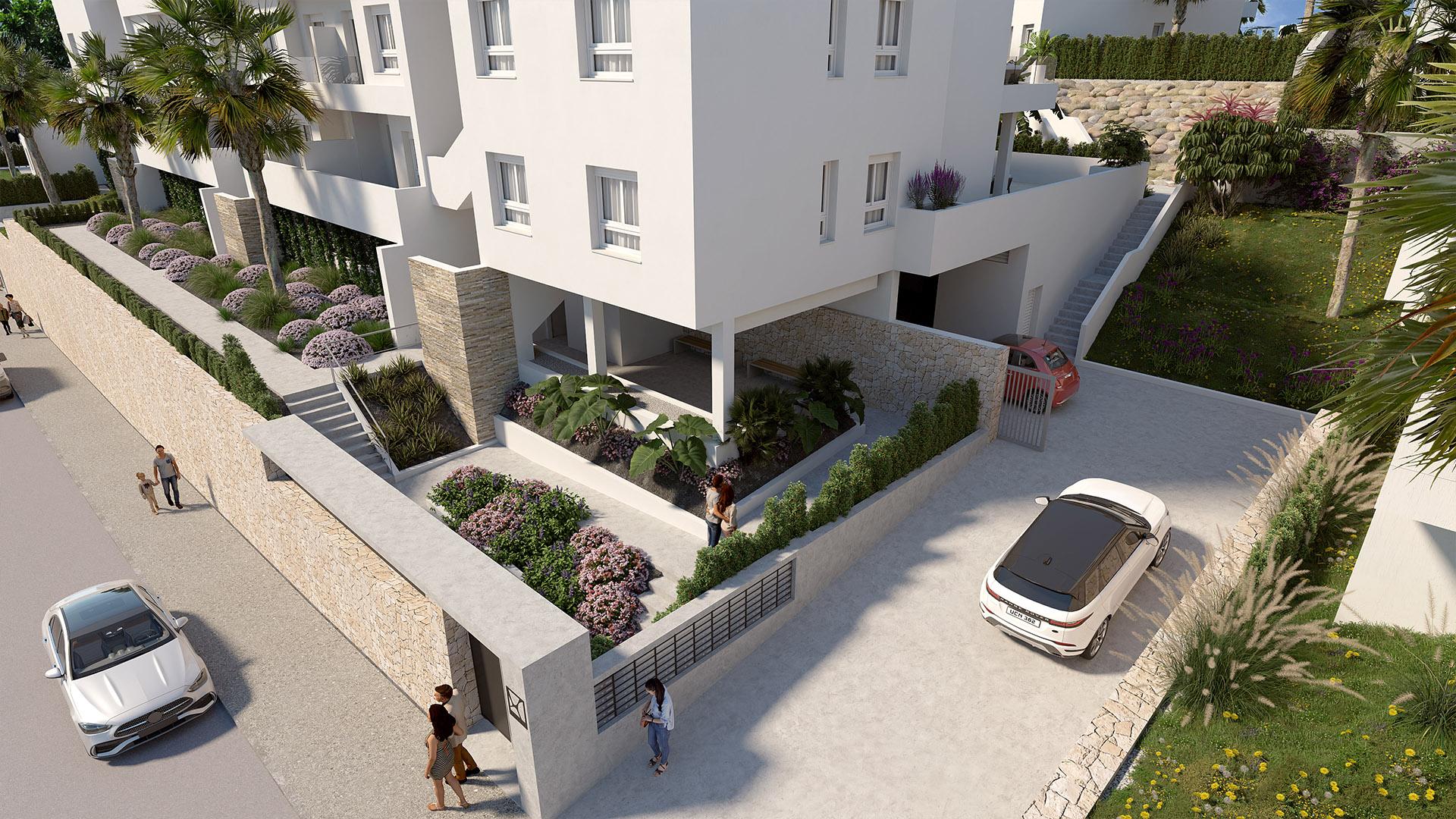 Open-plan kitchen and dining space in new-build townhouse, Algorfa