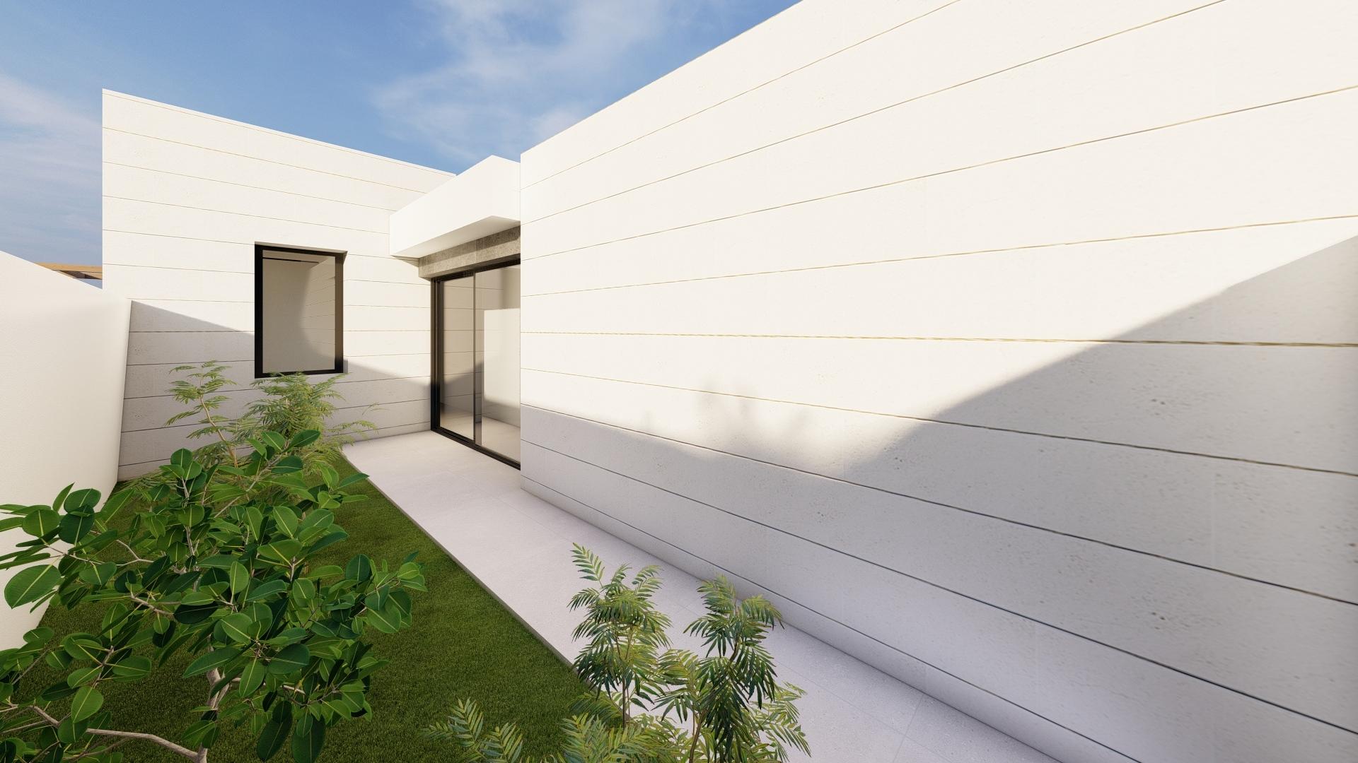 Upper solarium level with views, new-build villa in Lo Romero Golf