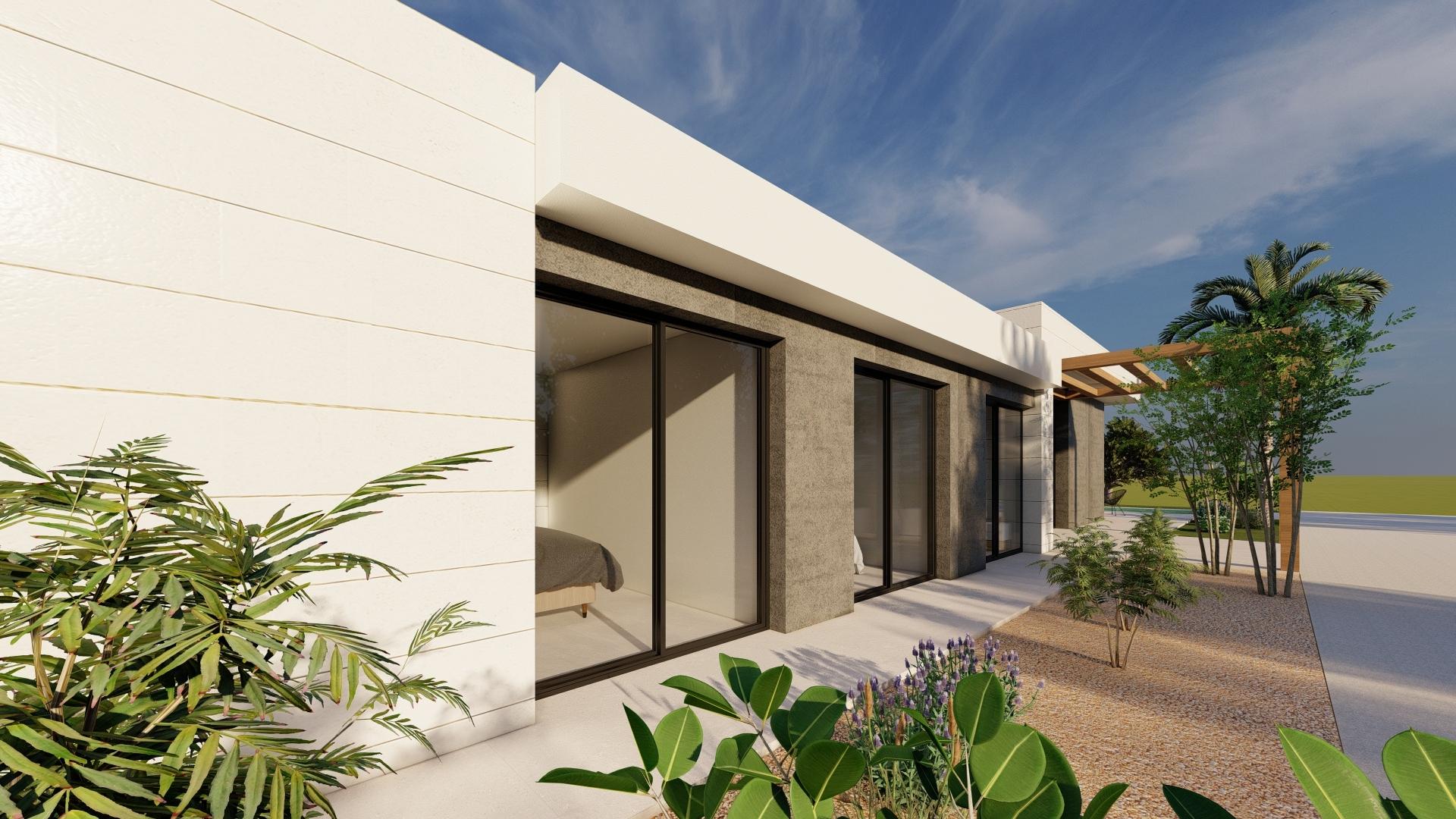 Solarium with outdoor furniture space, villa in Lo Romero Golf