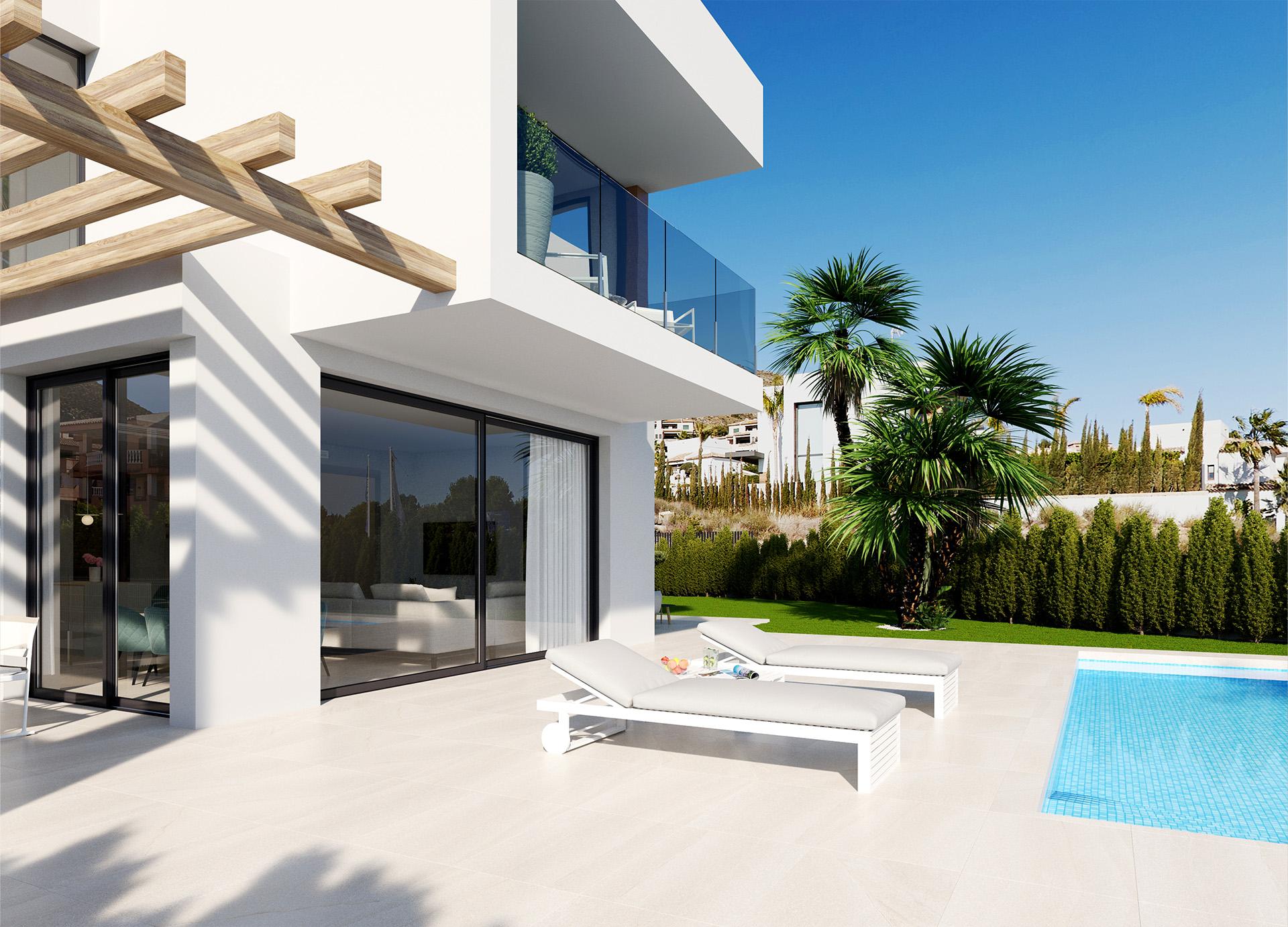 Third bathroom in new-build villa, Sierra Cortina, Finestrat