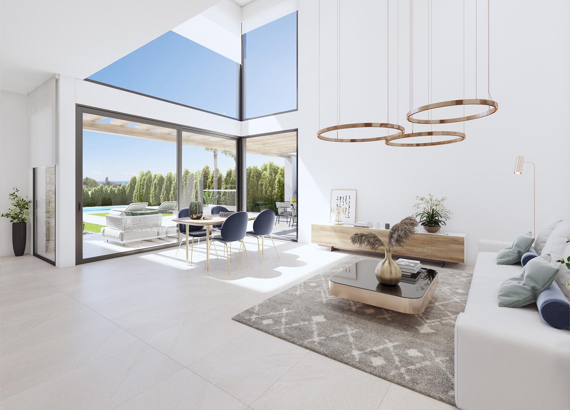 Kitchen with fittings and worktops in new-build villa, Sierra Cortina, Finestrat