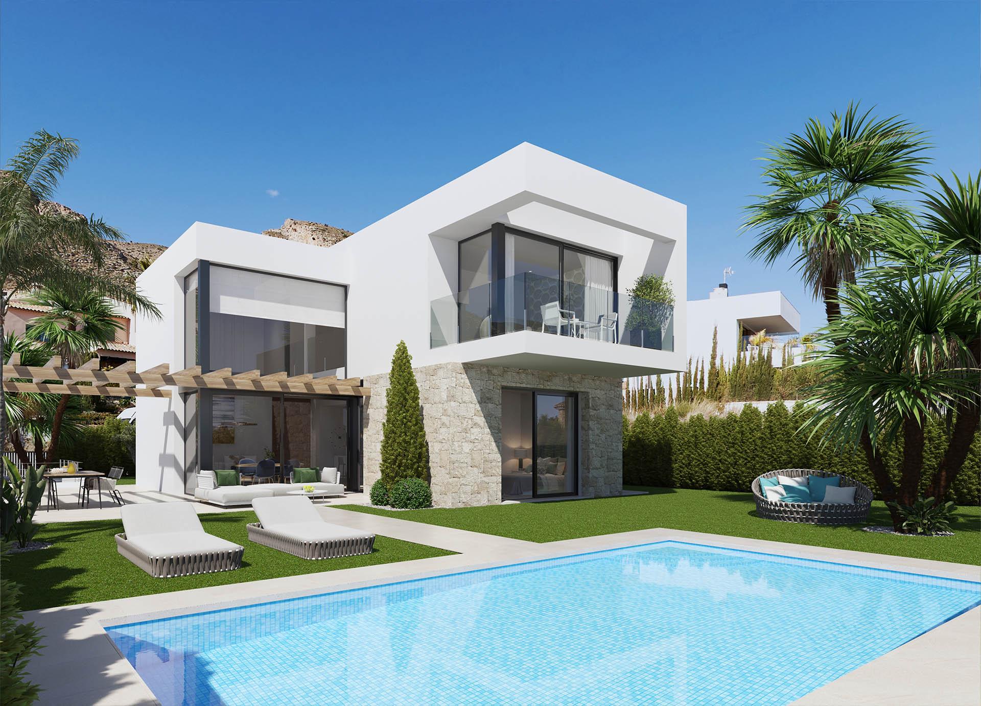 Third bedroom in 3-bedroom new-build villa, Sierra Cortina, Finestrat