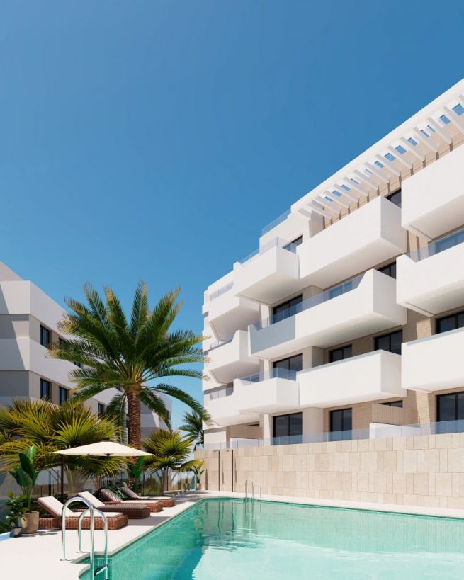 Double bedroom with built-in wardrobes in 3-bedroom penthouse, Mijas Golf, Mijas