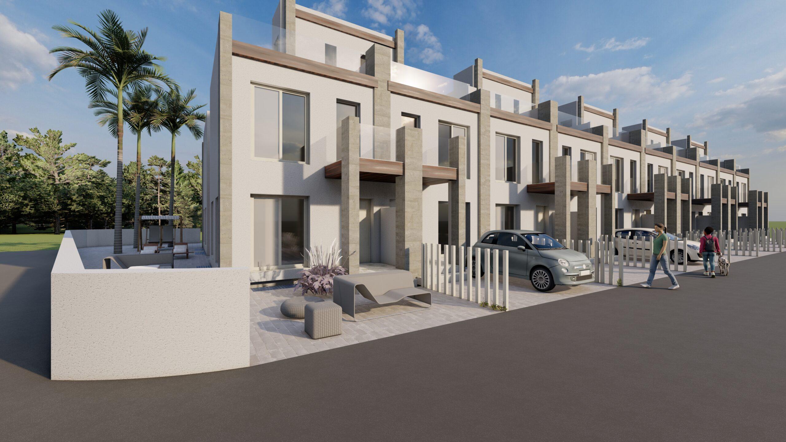Main bedroom with built-in wardrobes in new-build townhouse, Monte y Mar Bajo, Gran Alacant
