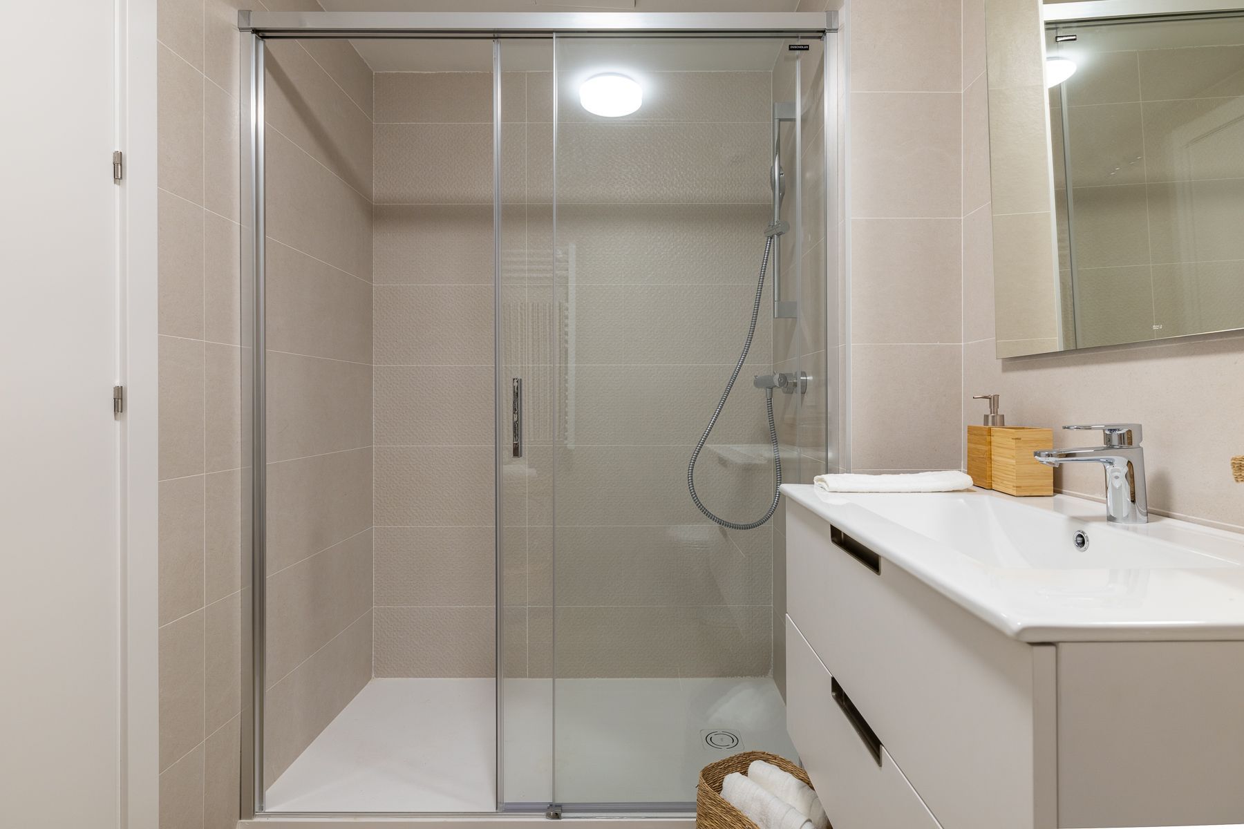 Lift lobby in new-build residential complex, Playa Arenal-Bol, Calpe