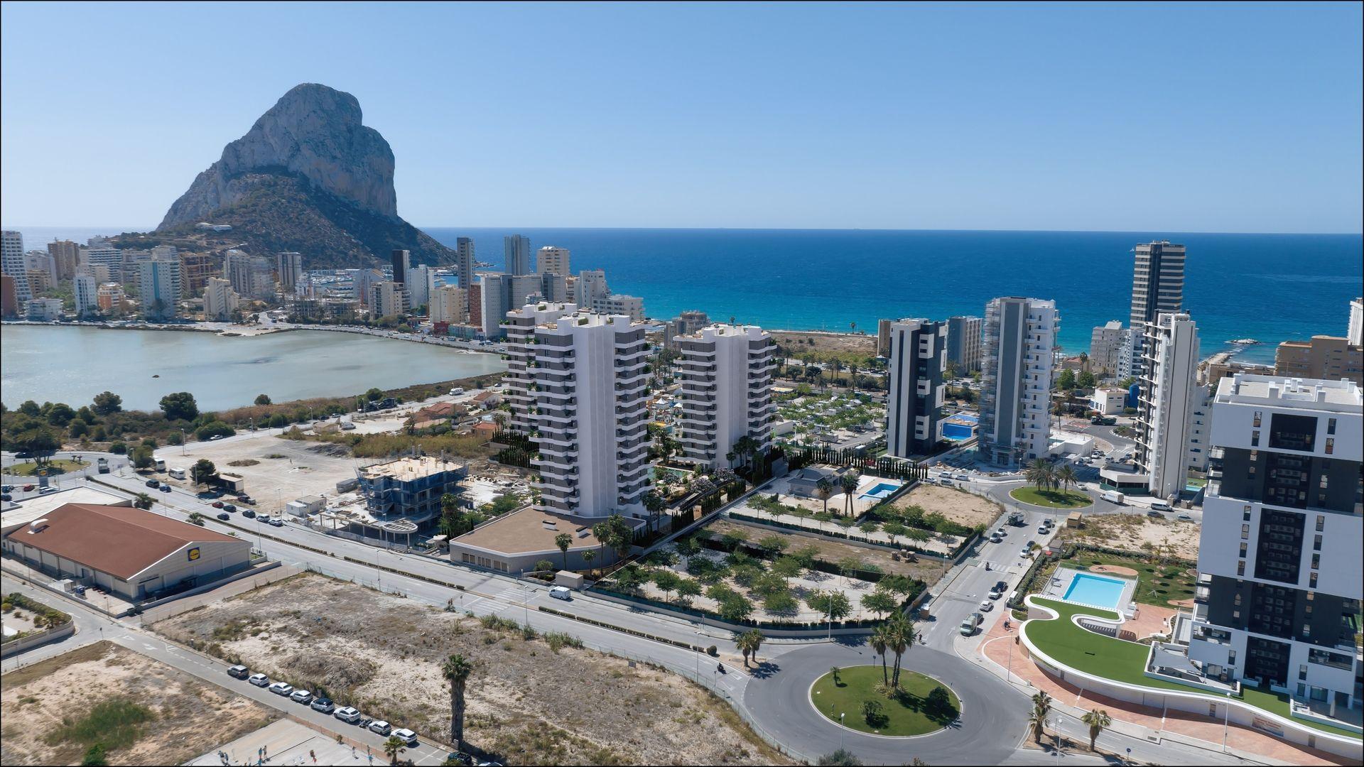 Living room with terrace access in 2-bedroom new-build apartment, Playa Arenal-Bol