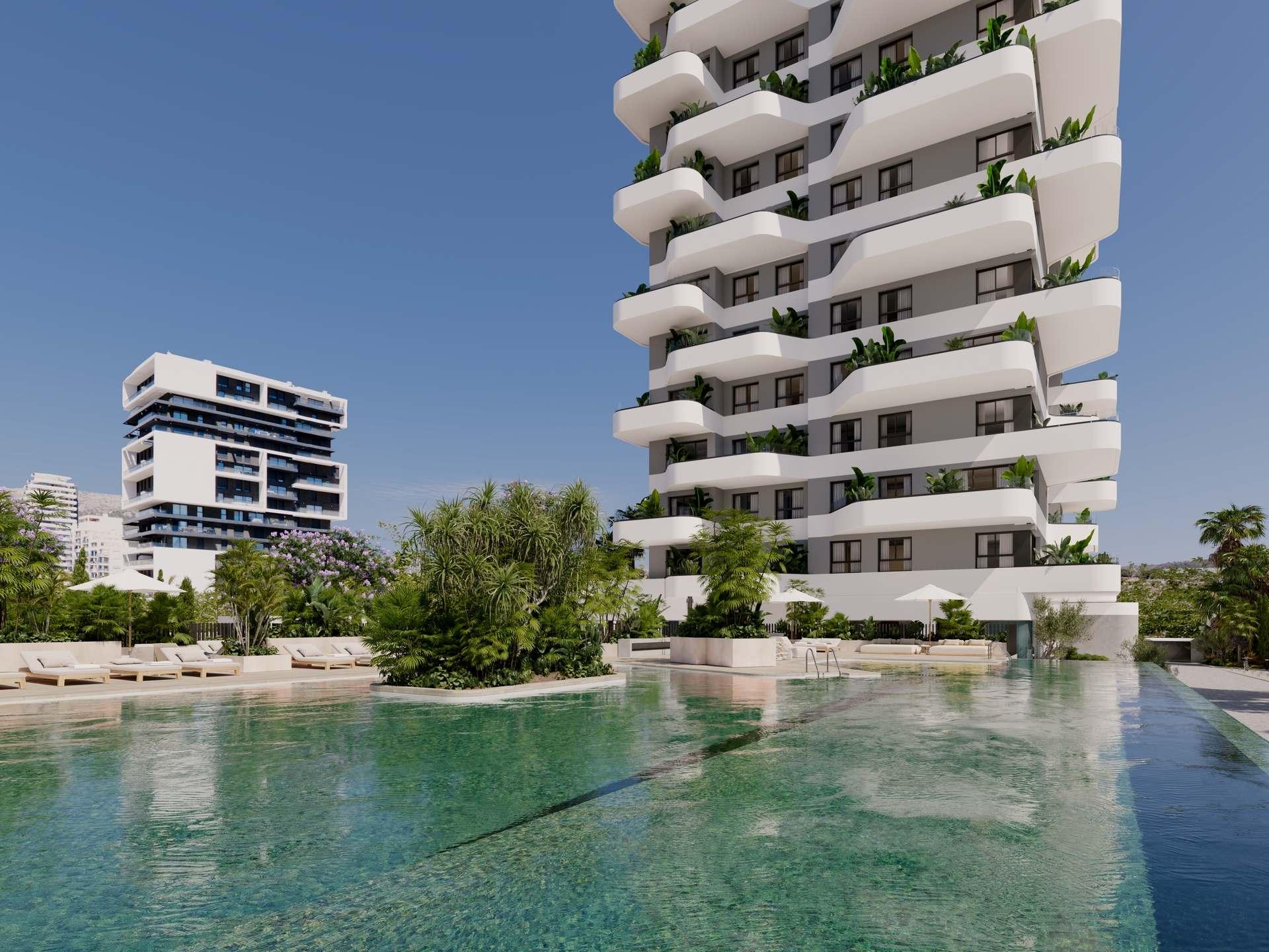 Emergency stairwell, new-build residential complex, Playa Arenal-Bol