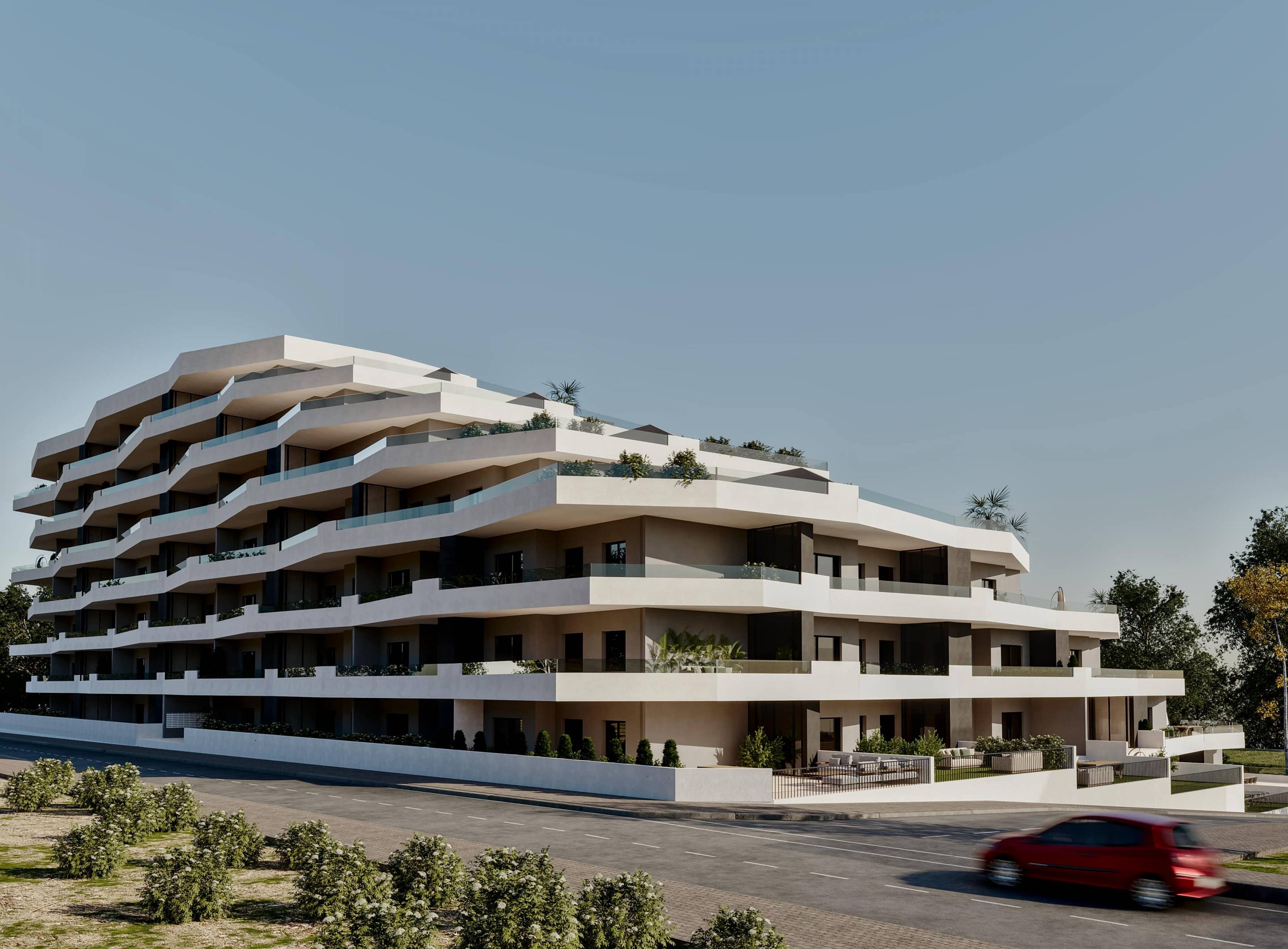 Residential complex exterior, Pueblo 9, San Miguel De Salinas