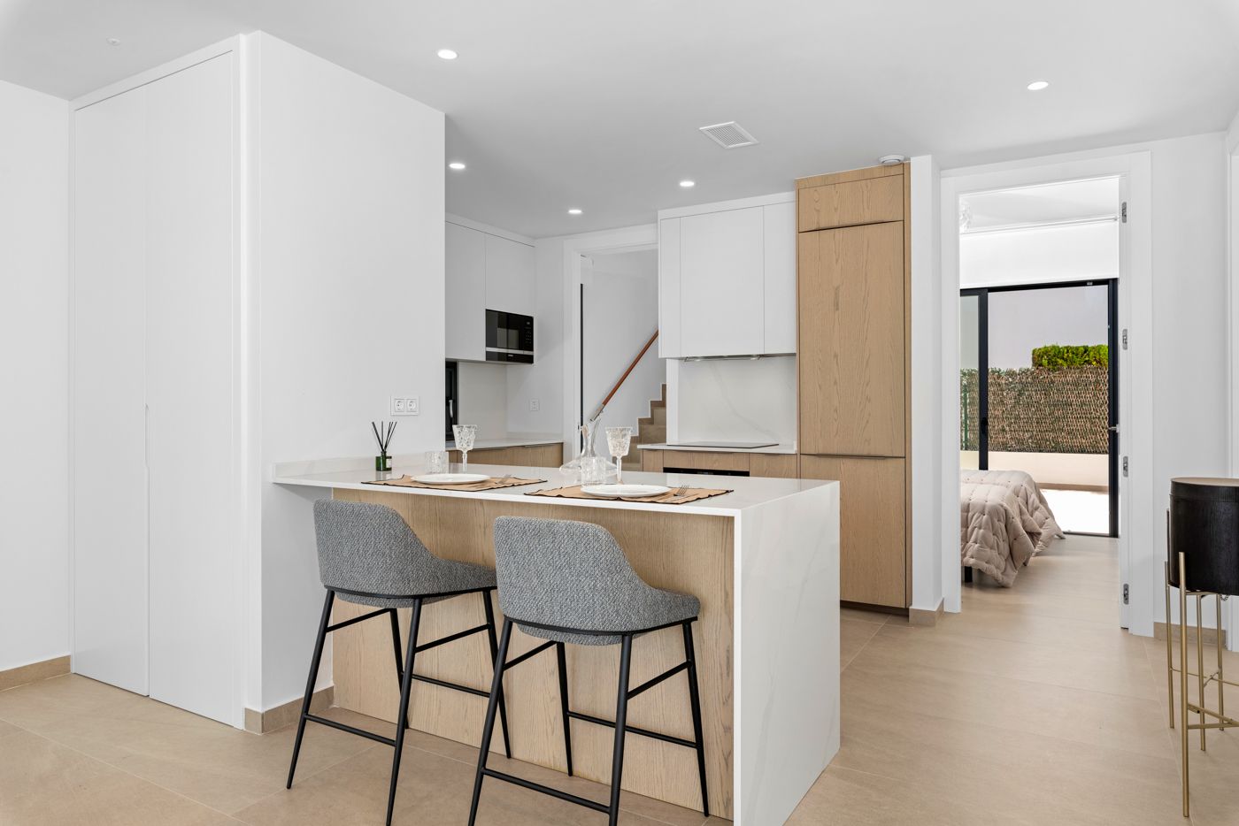 Ground-floor open-plan layout in new-build villa, Campoamor