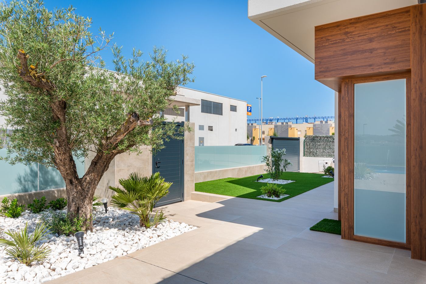 View from solarium over rooftops of Campoamor urbanisation