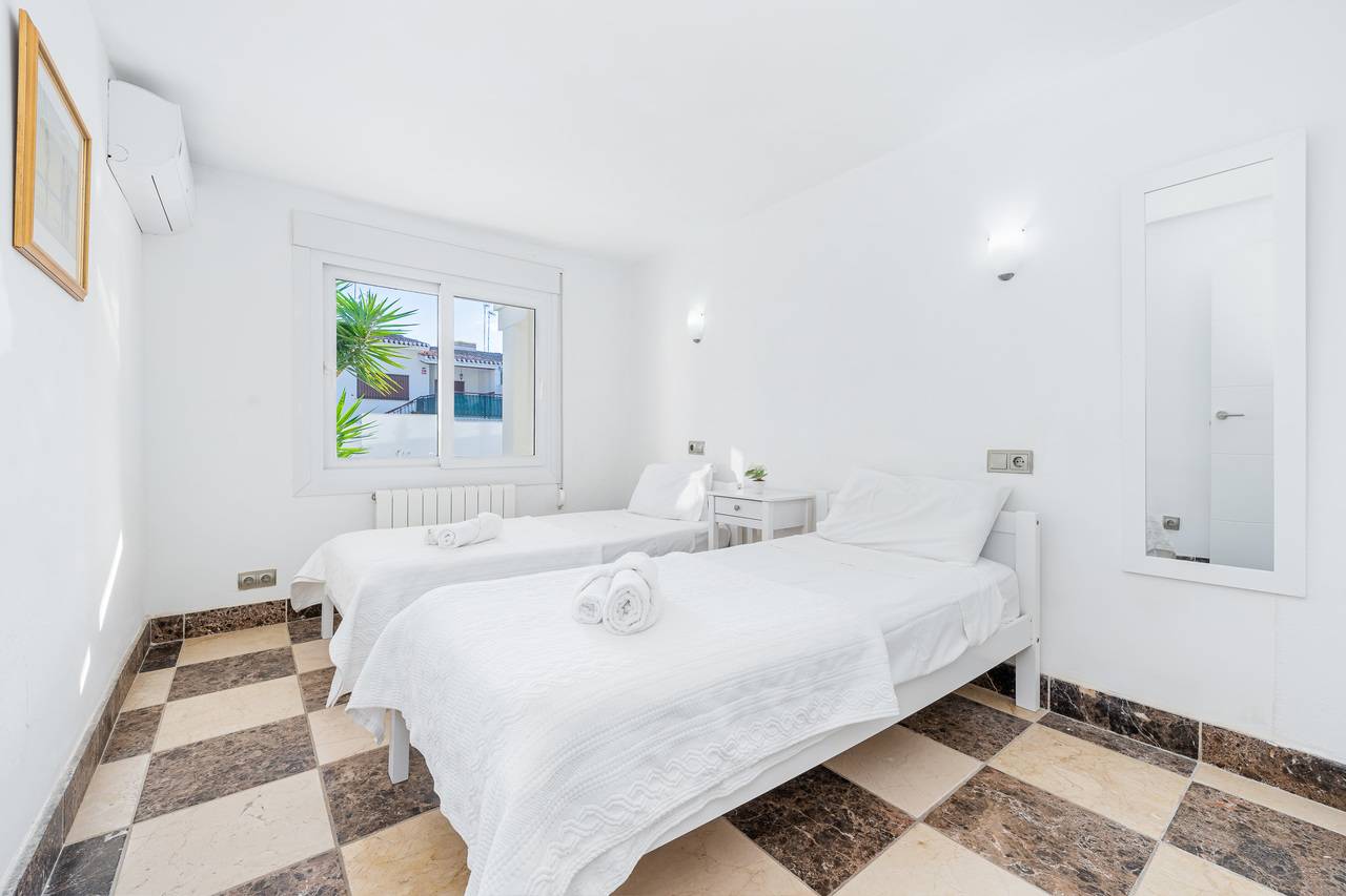 Street-level view of villa in Campoamor, Orihuela Costa