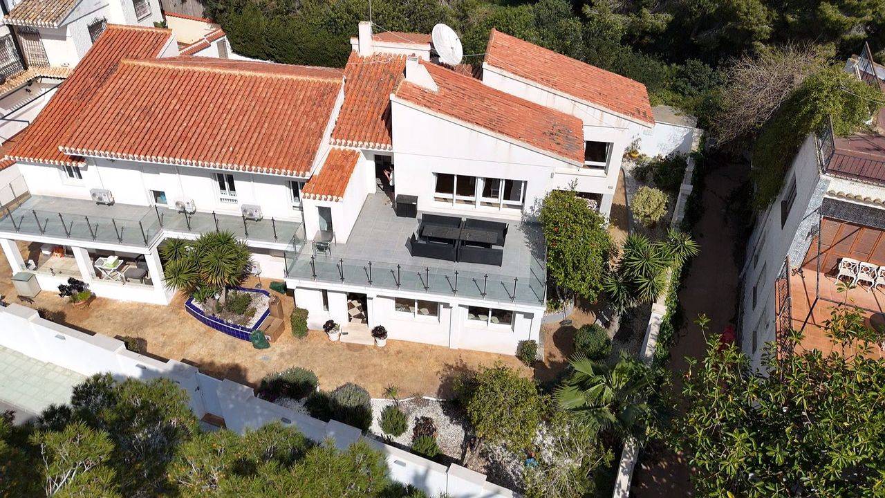 Third street-level view of villa in Campoamor, Orihuela Costa