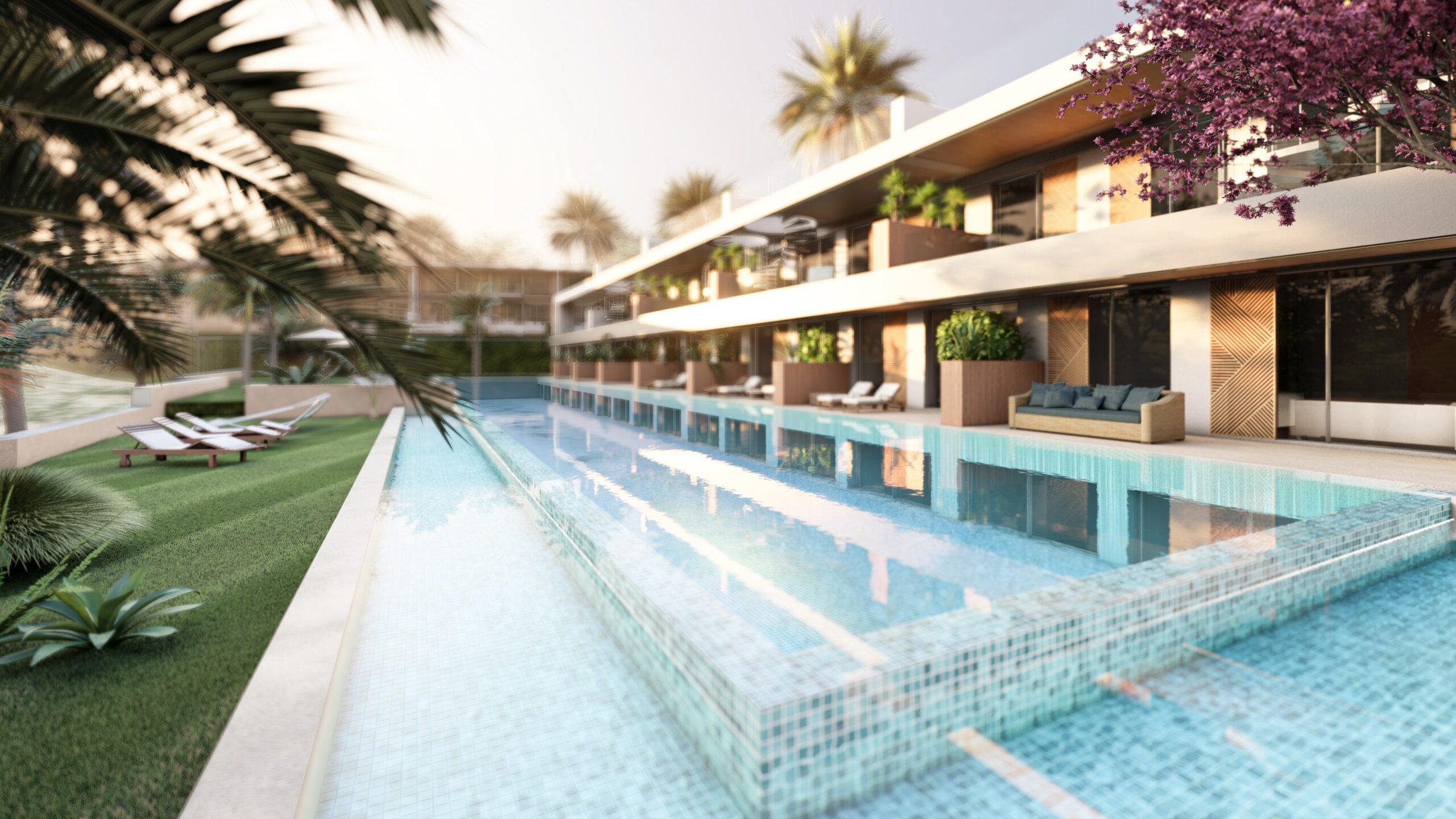 Double bedroom with built-in storage in 3-bedroom apartment, La Cerquilla
