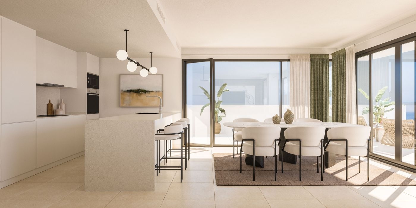 Main bedroom with built-in storage in top-floor penthouse, Residencial Duquesa