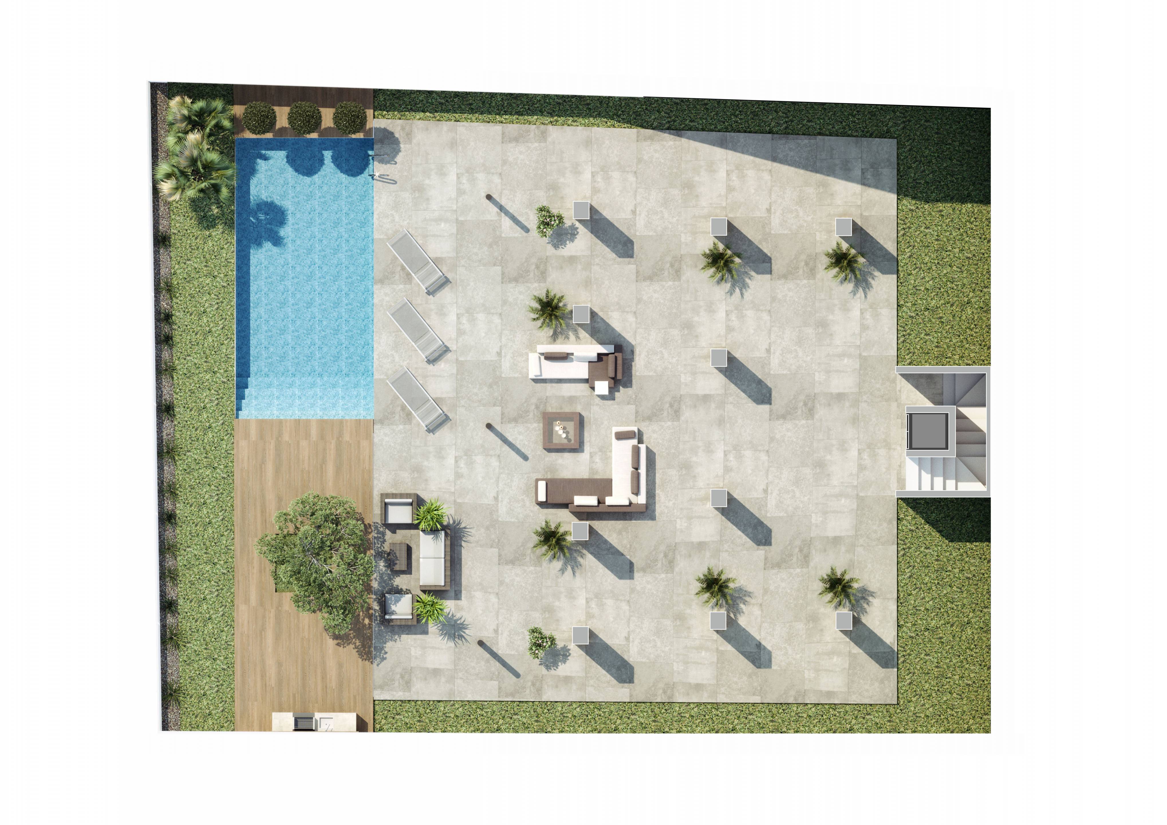 Detailed floor plan of new-build villa in Ciudad Quesada, Rojales