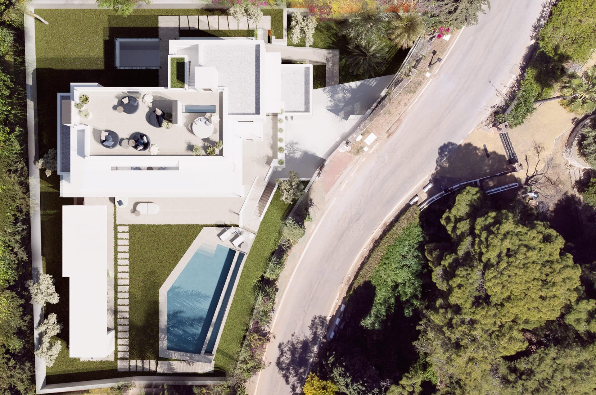 Internal staircase in new-build villa, Cascada de Camojan, Marbella