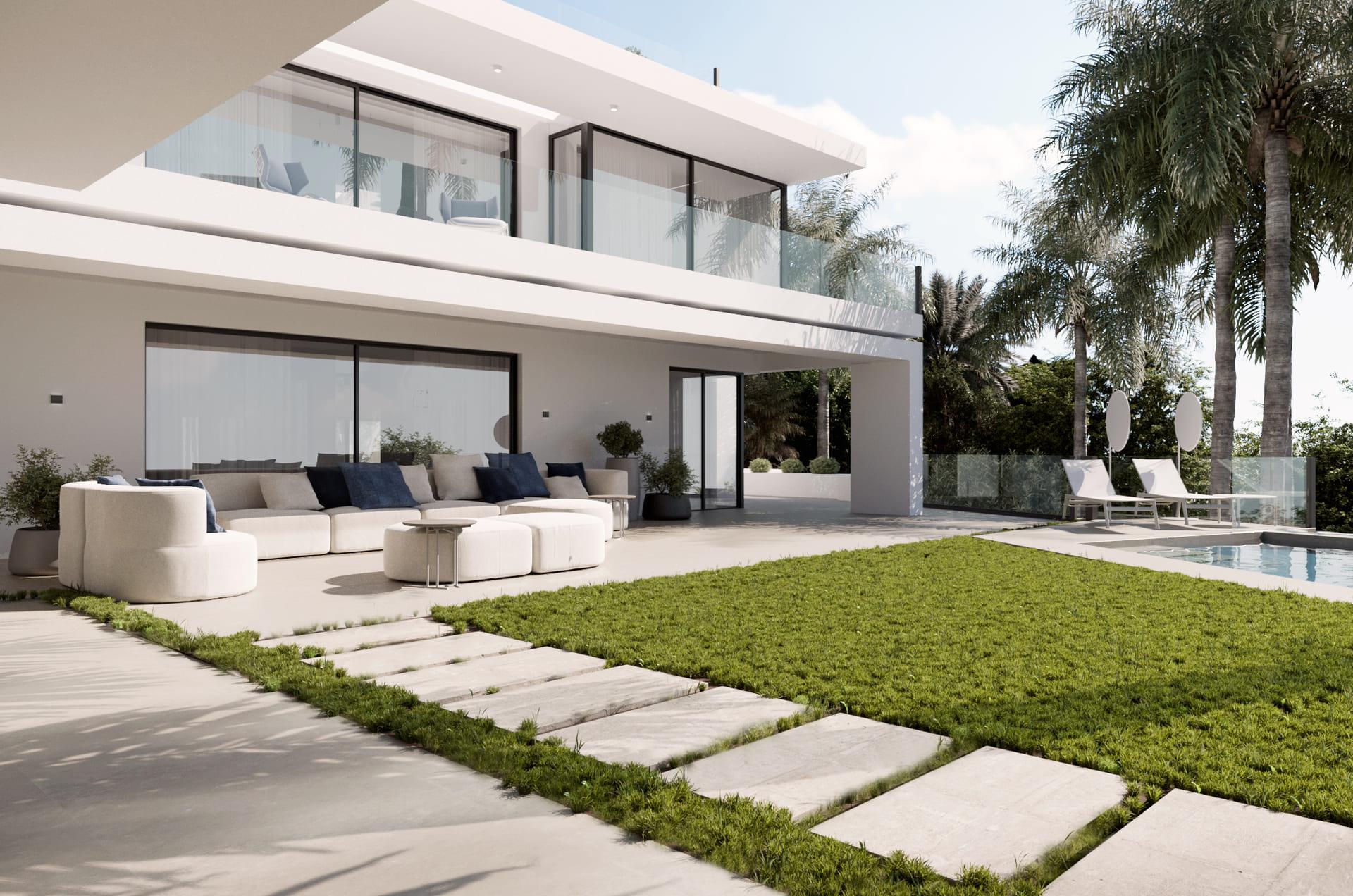 Kitchen island in new-build villa, Cascada de Camojan, Marbella