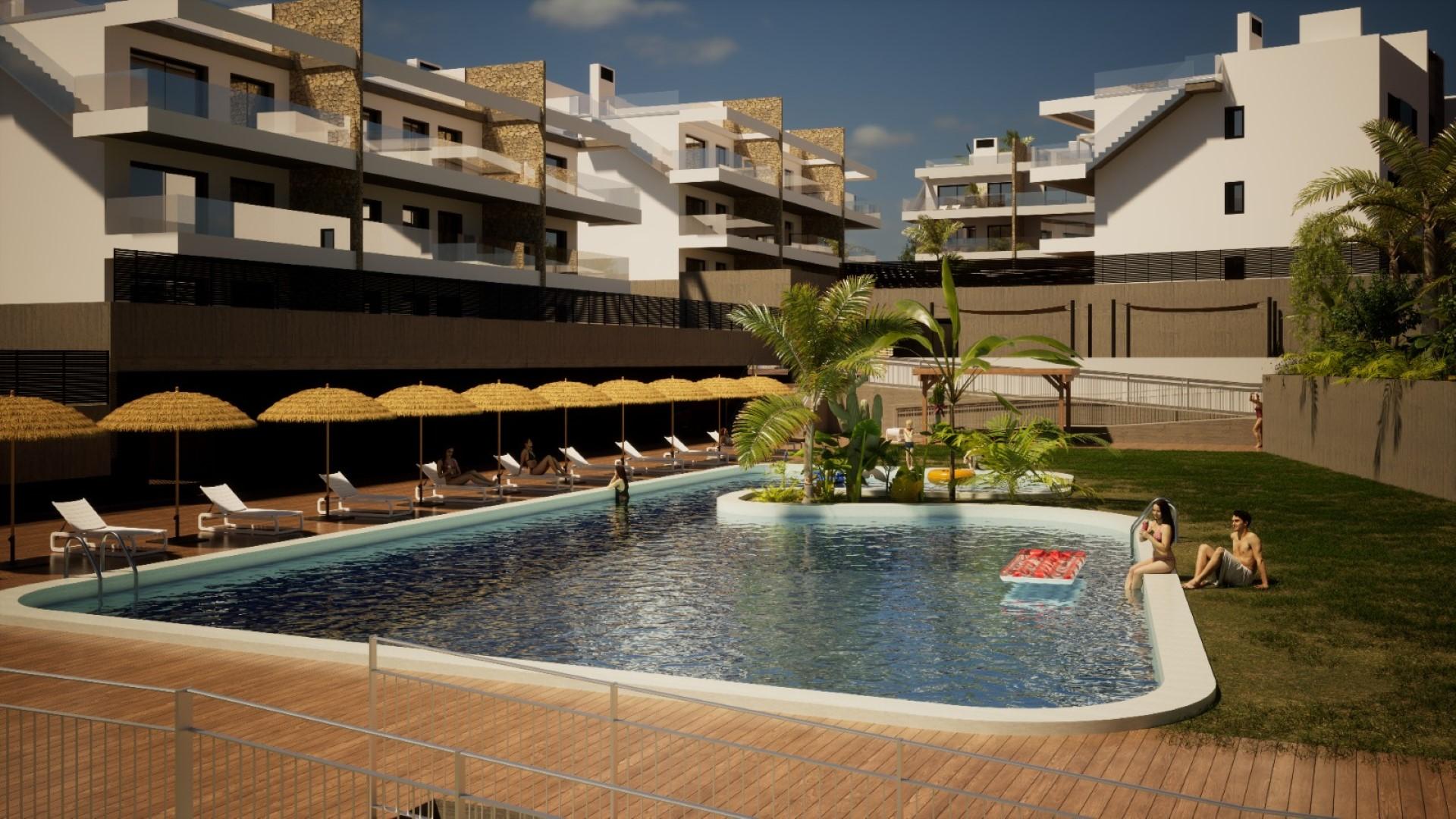 Interior view of 2-bedroom apartment in Seascape Resort, Finestrat