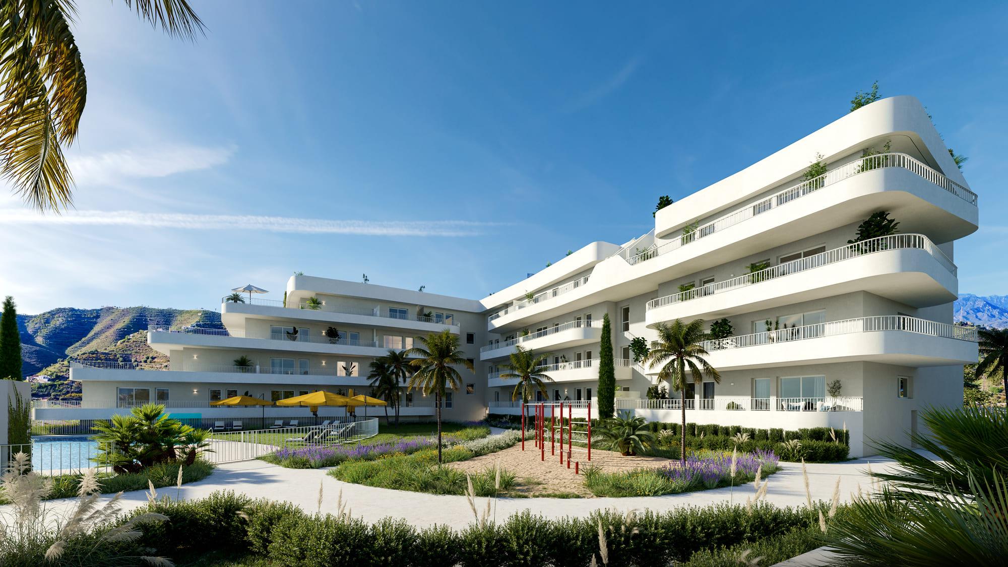 Fitted kitchen in top-floor 3-bedroom new-build penthouse, Los Pacos, Fuengirola