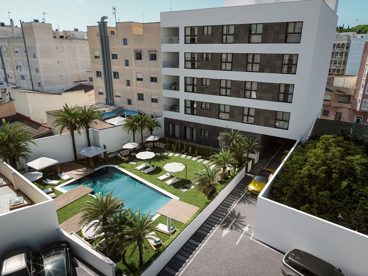 Open-plan living area in 2-bedroom new-build penthouse, Centro, Guardamar Del Segura