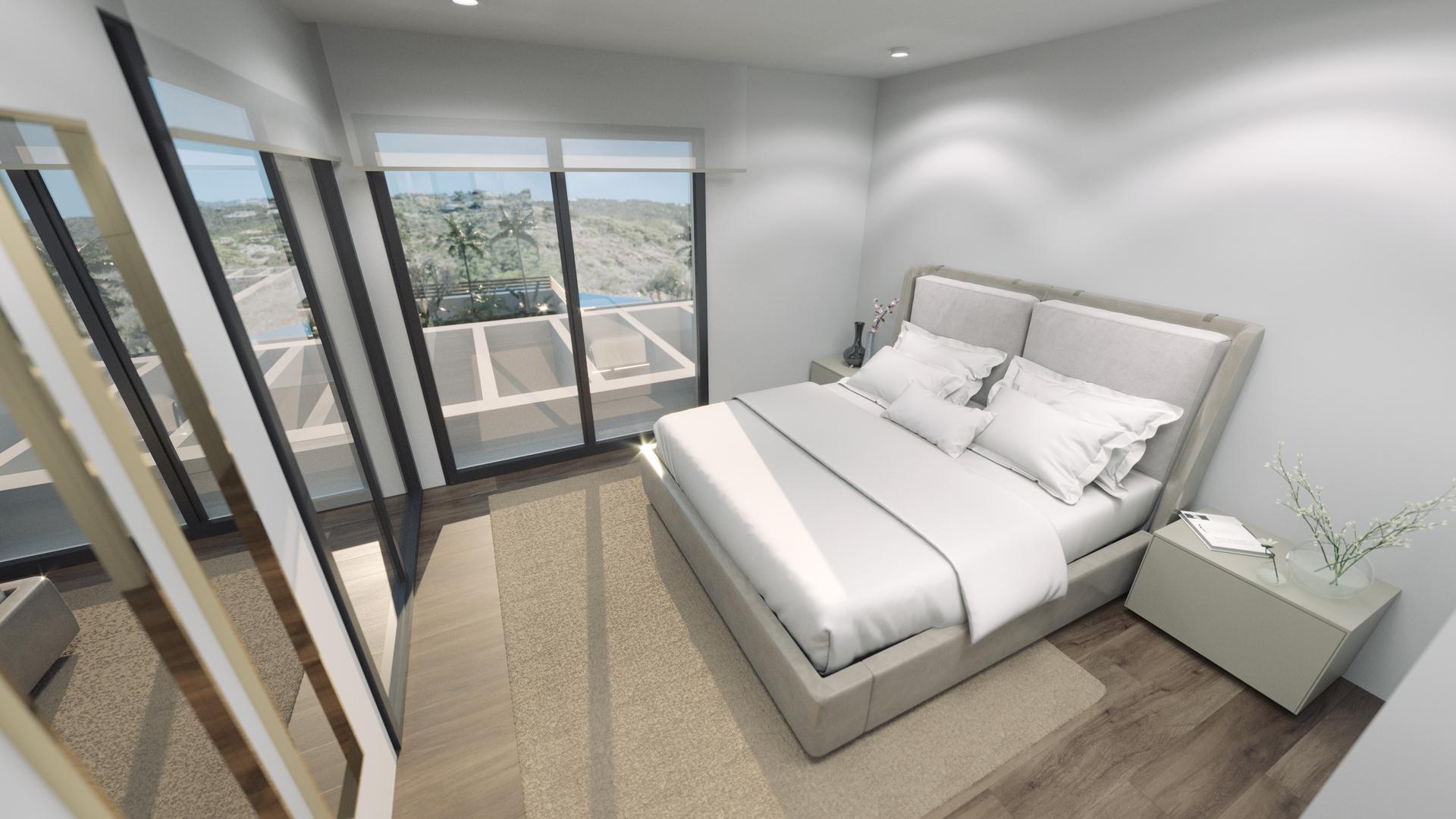 Second bedroom in 3-bedroom new-build villa, Golf Puig Campana