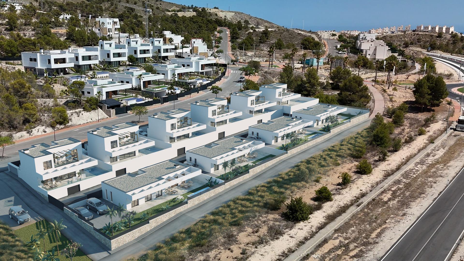 Ground floor plan of 3-bedroom new-build villa, Golf Puig Campana