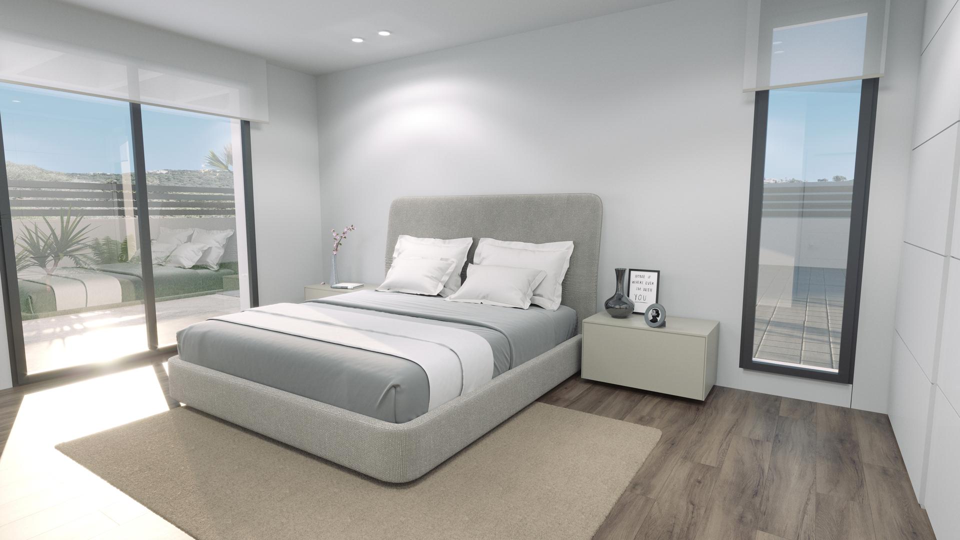 Ground floor living area in new-build villa, Golf Puig Campana, Finestrat