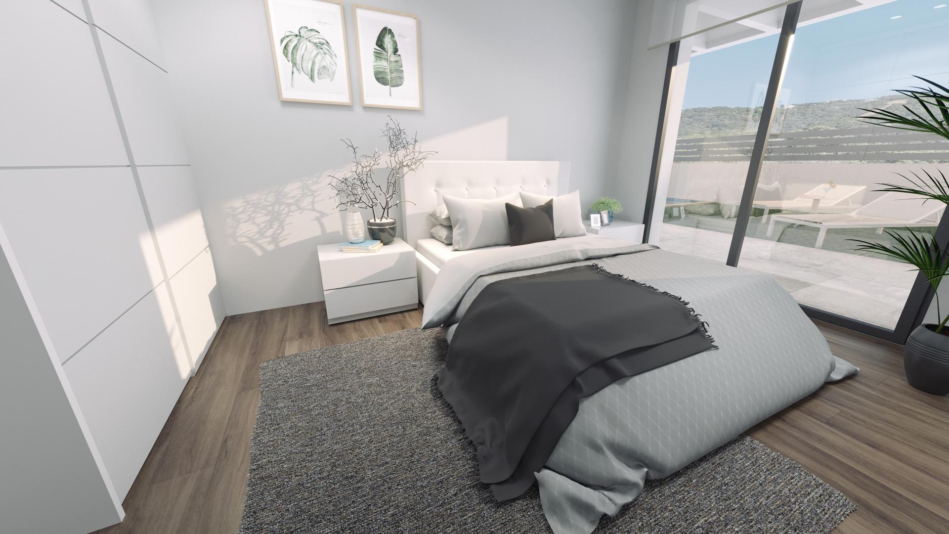 Outdoor space adjacent to new-build villa, Golf Puig Campana, Finestrat