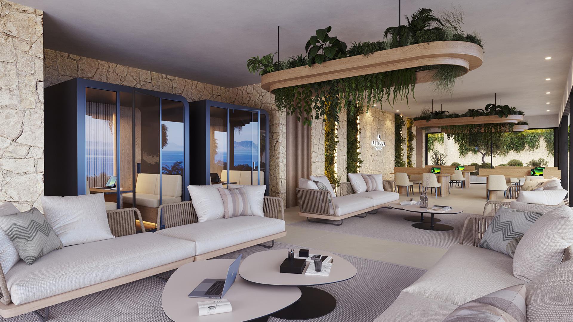 Kitchen with integrated appliances in new-build penthouse, Los Flamingos, Benahavis