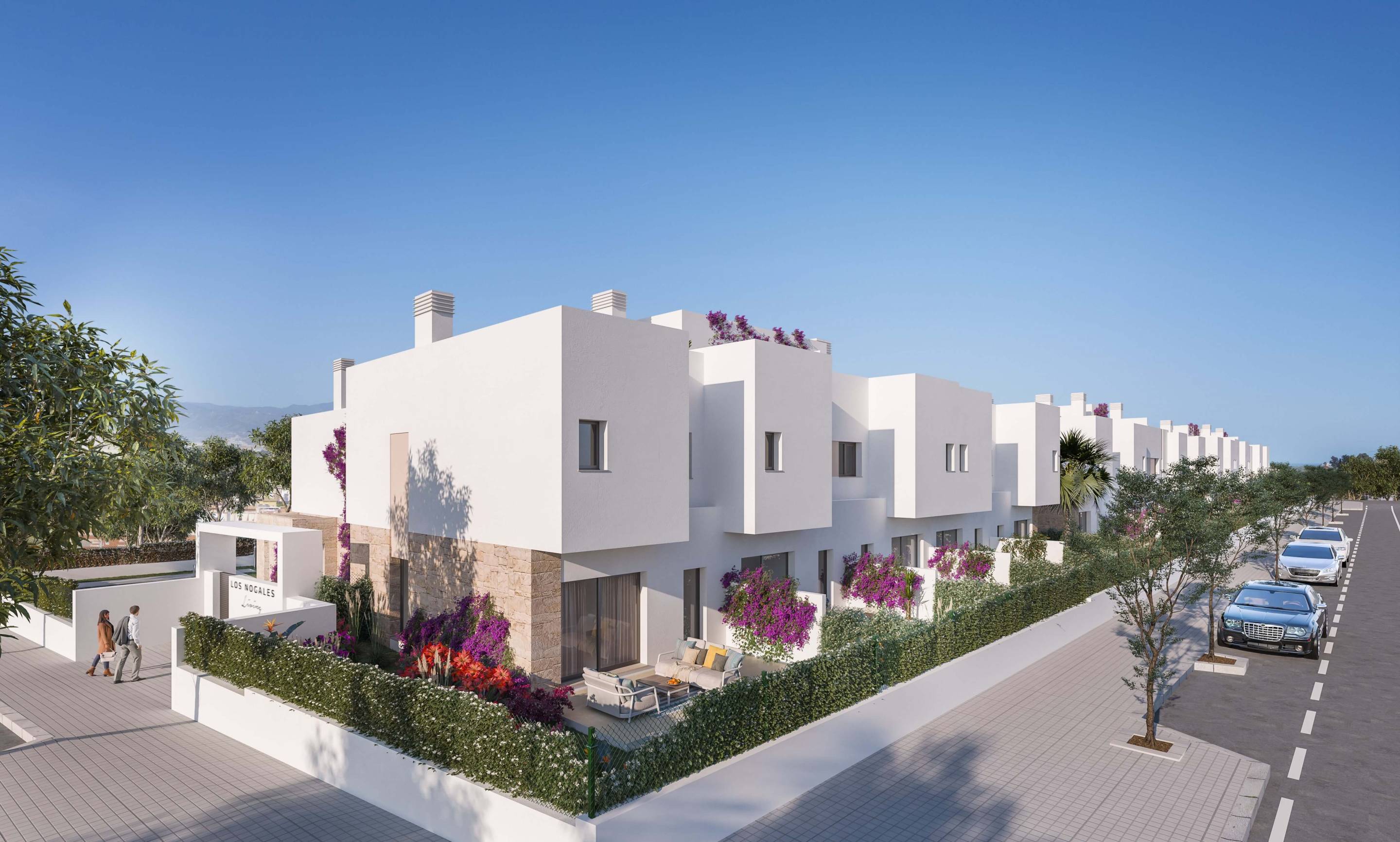 Terrace of new-build townhouse, Pizarrillo, Málaga
