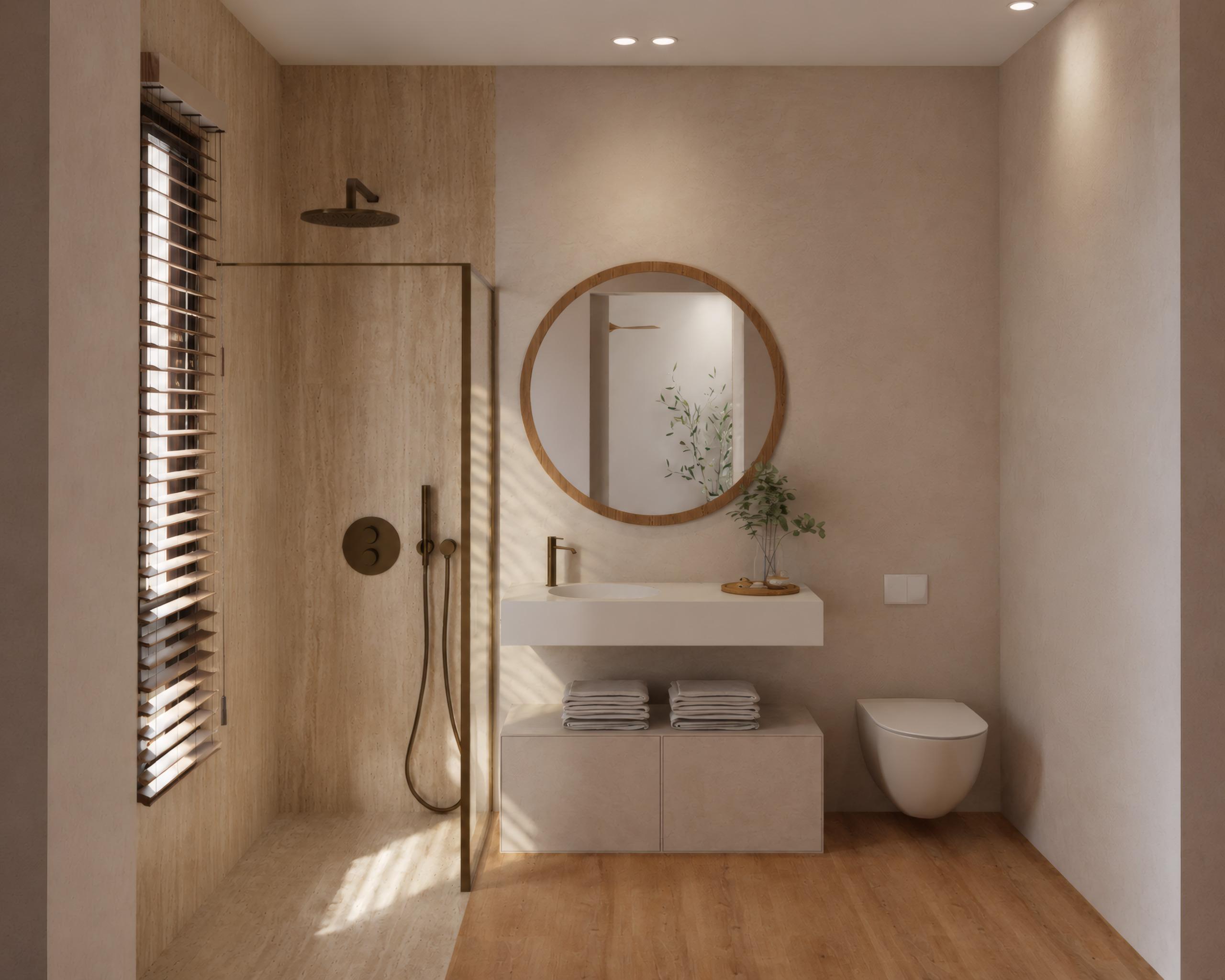 Bathroom tiles and fittings, new-build villa, Vistabella, Orihuela