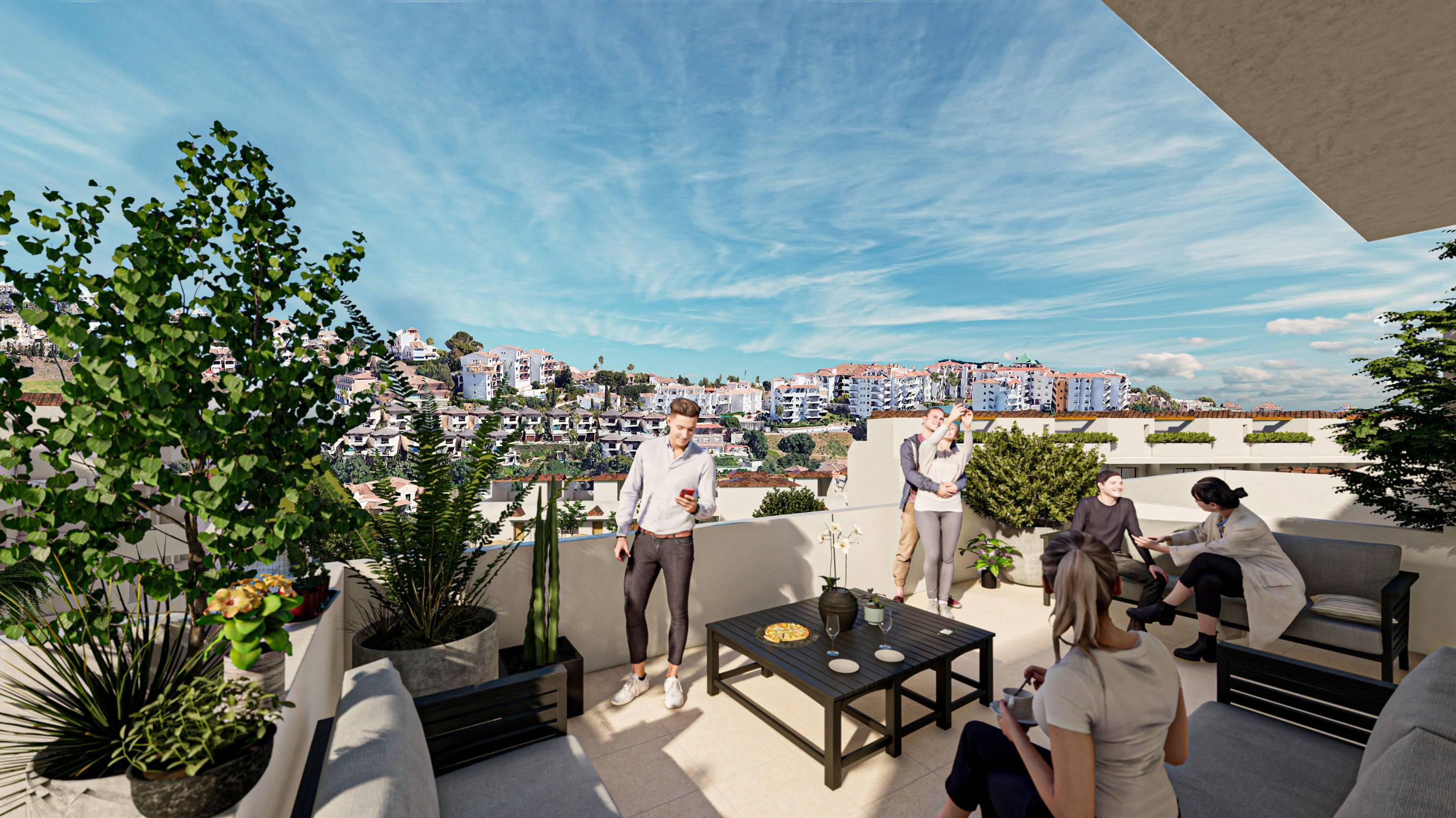 Second bathroom in 2-bedroom new-build apartment, Mijas Costa